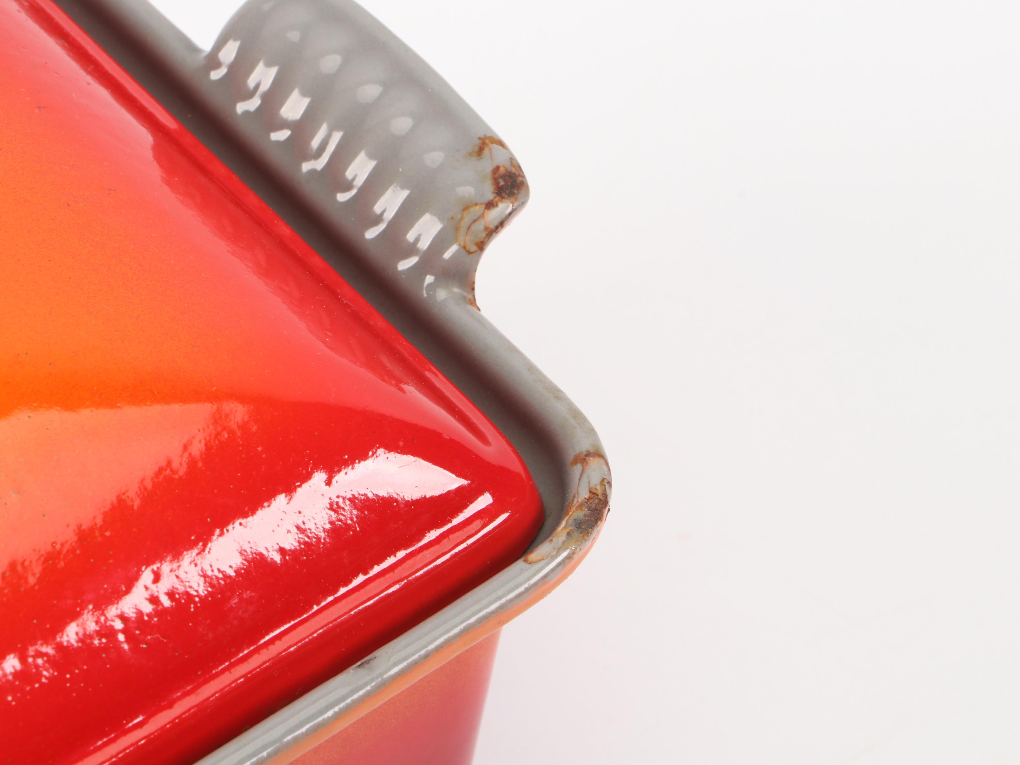 Le Creuset "Flame" Enamel Cast Iron Braiser, Pate Terrine and Casserole