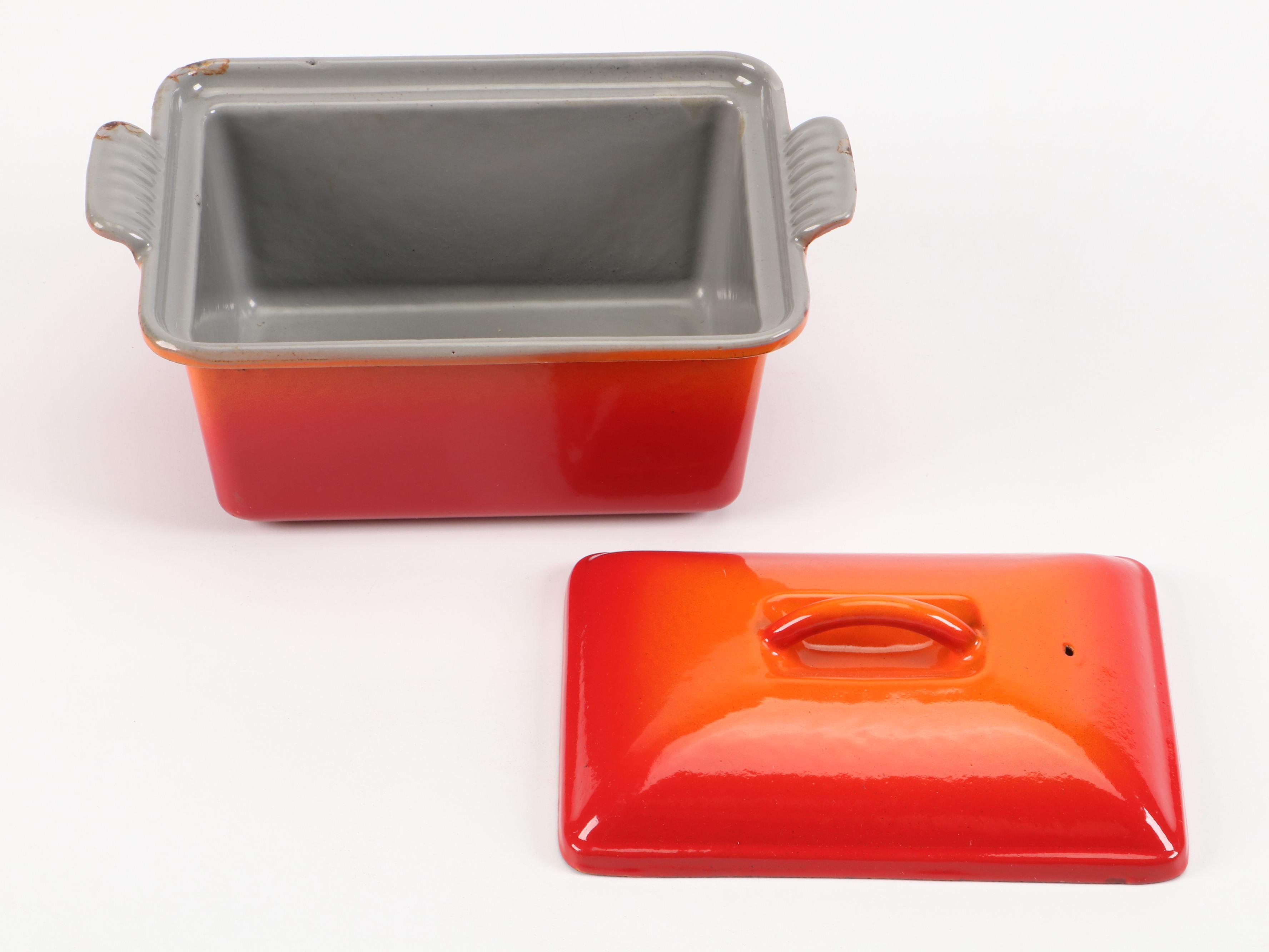Le Creuset "Flame" Enamel Cast Iron Braiser, Pate Terrine and Casserole