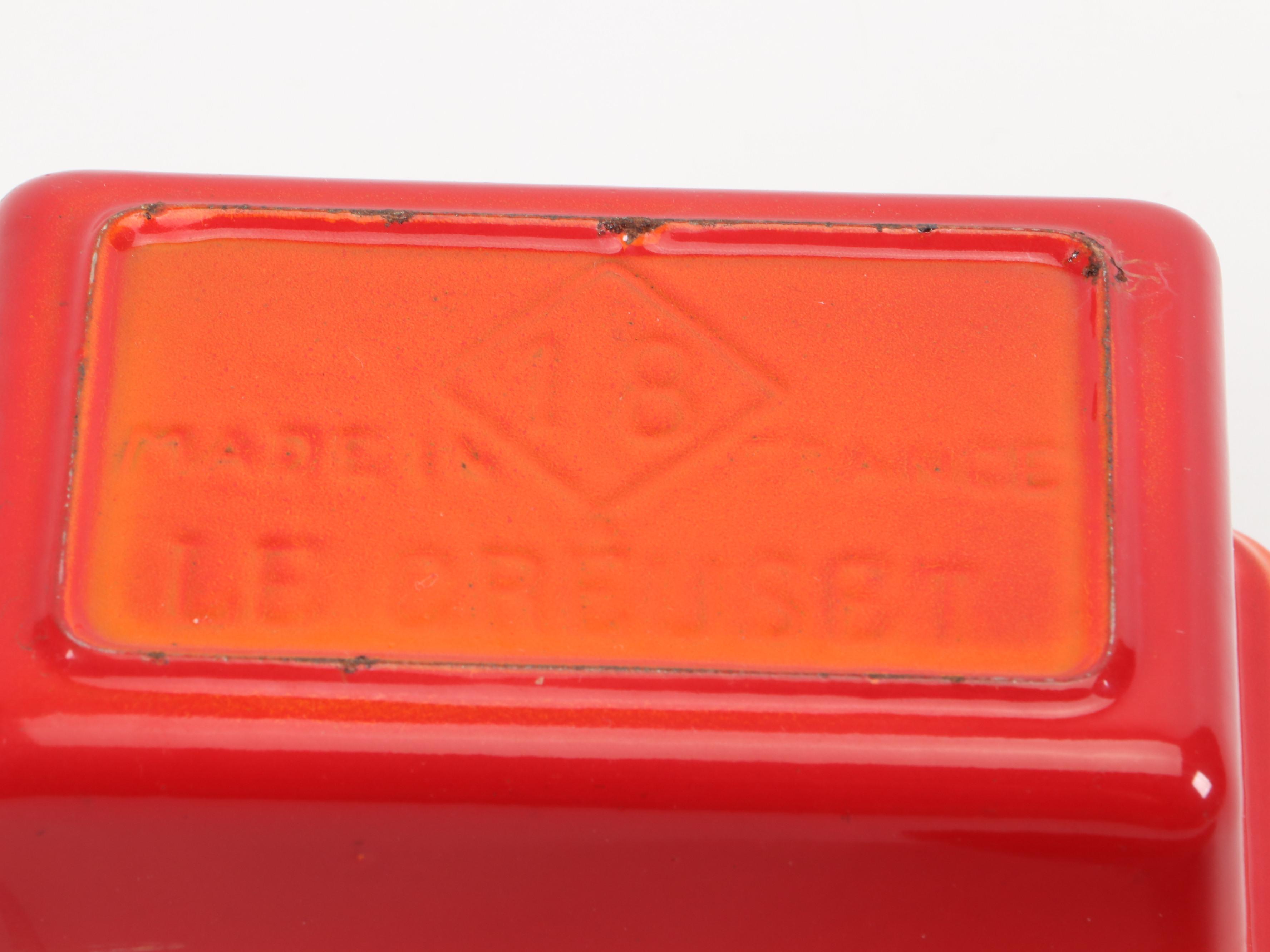 Le Creuset "Flame" Enamel Cast Iron Braiser, Pate Terrine and Casserole