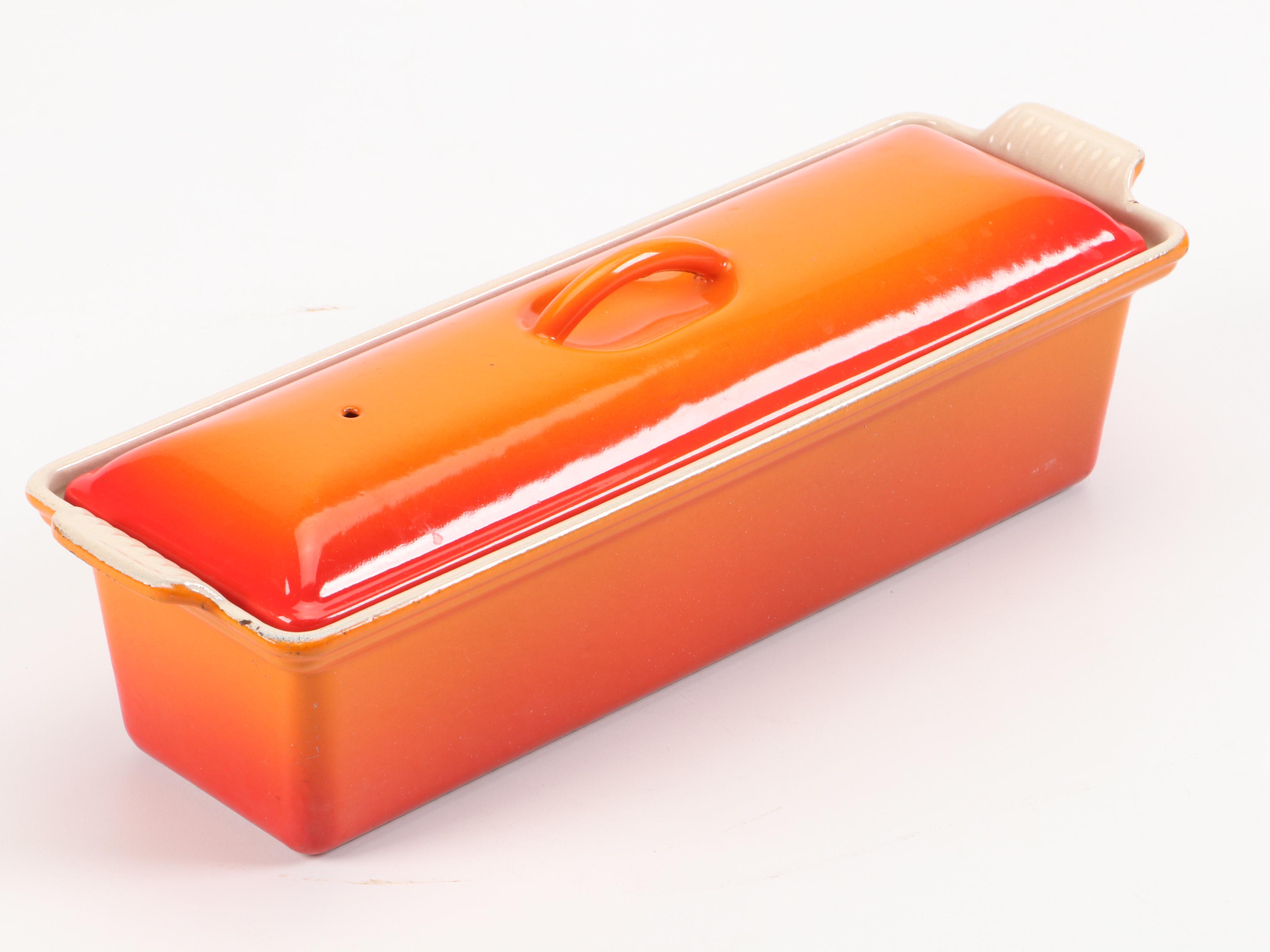 Le Creuset "Flame" Enamel Cast Iron Braiser, Pate Terrine and Casserole