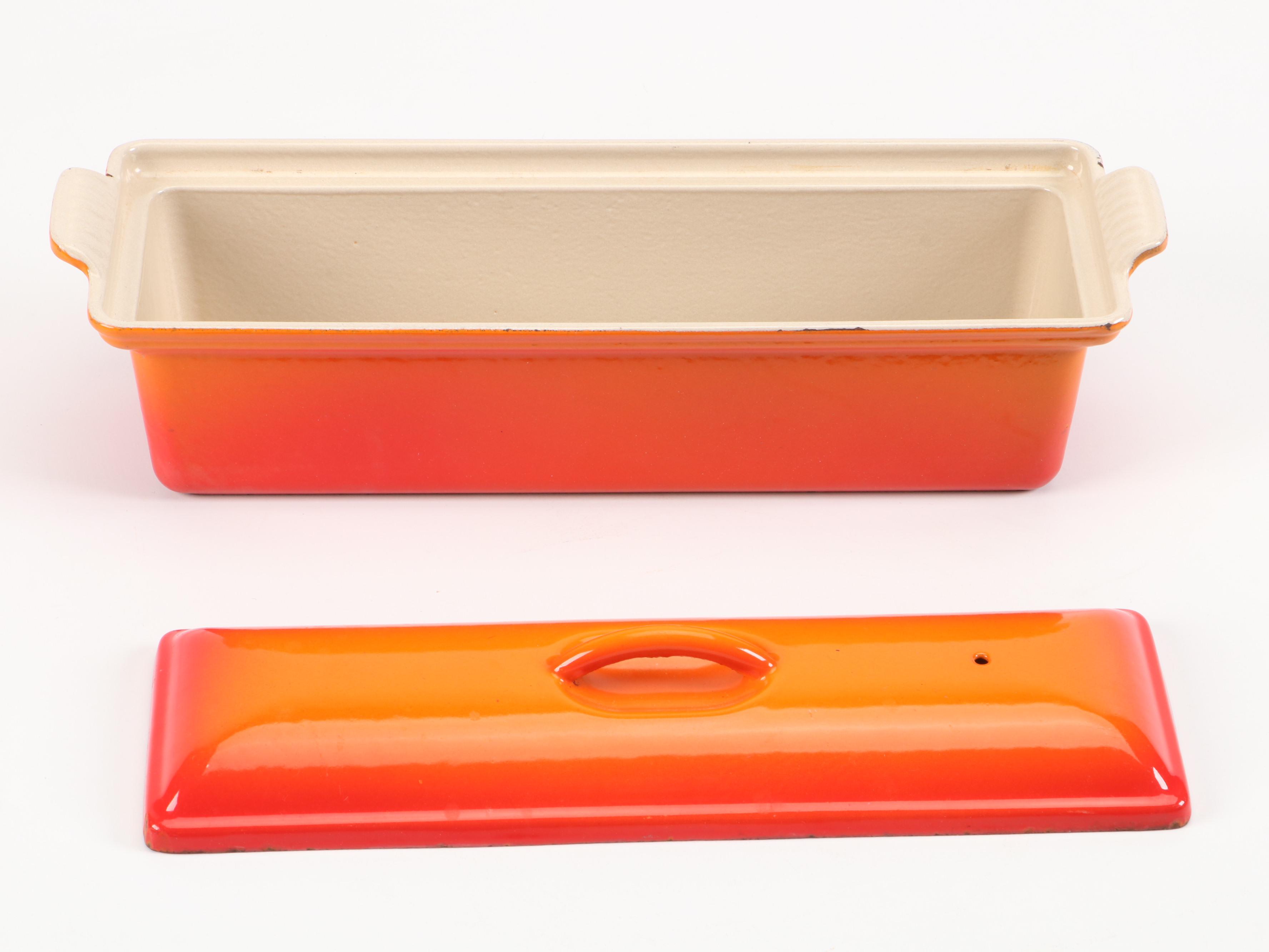 Le Creuset "Flame" Enamel Cast Iron Braiser, Pate Terrine and Casserole