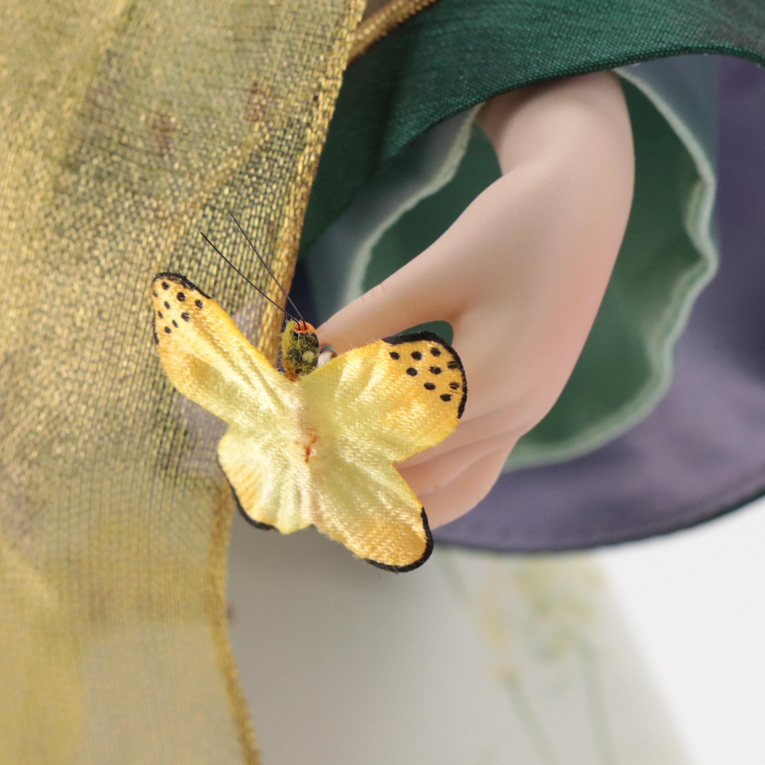 The Danbury Mint Lena Liu "The Butterfly Maiden" Porcelain Doll