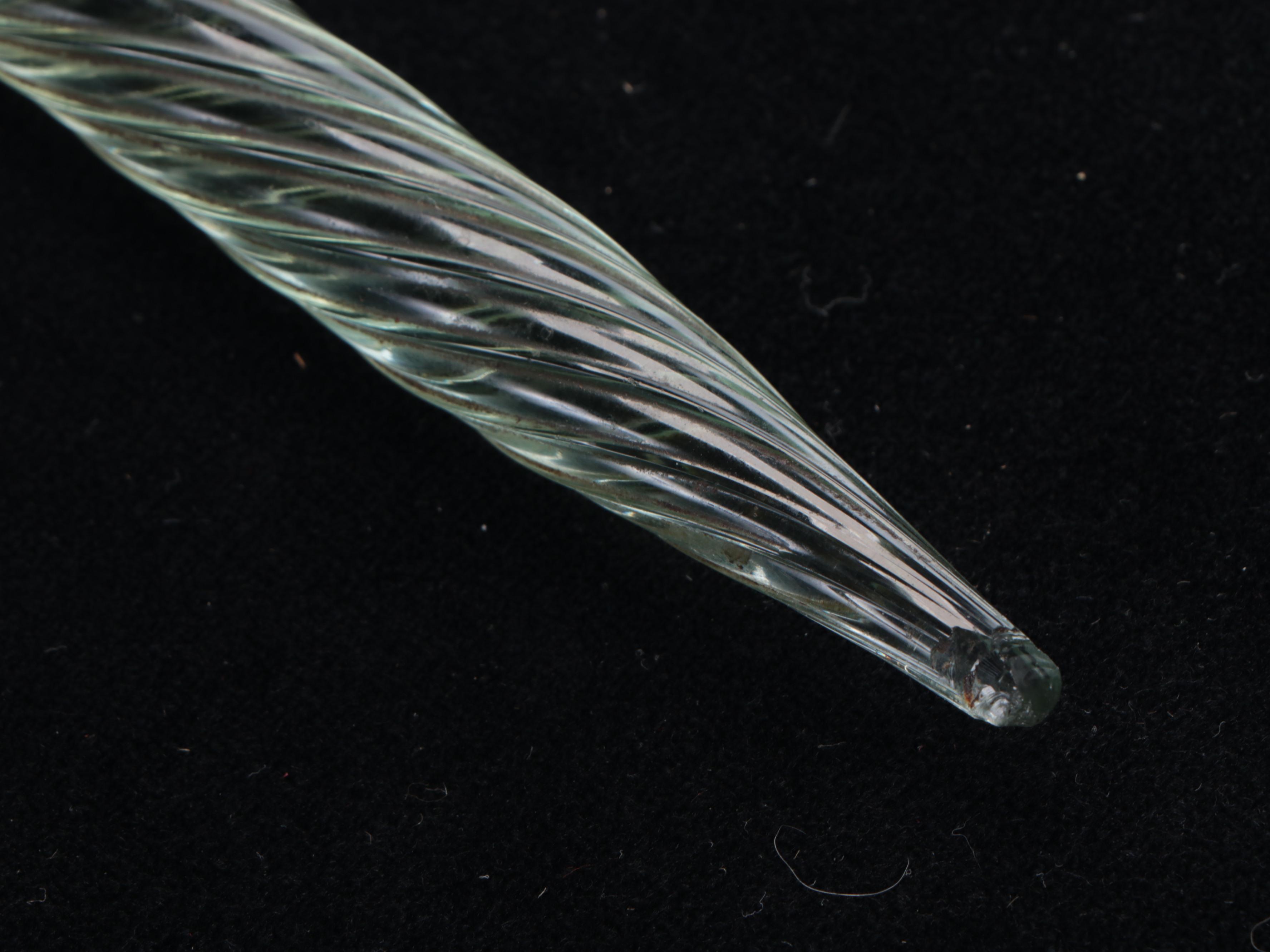 Handcrafted Optic Twist Art Glass Whimsy Cane, Late 19th/Early 20th Century