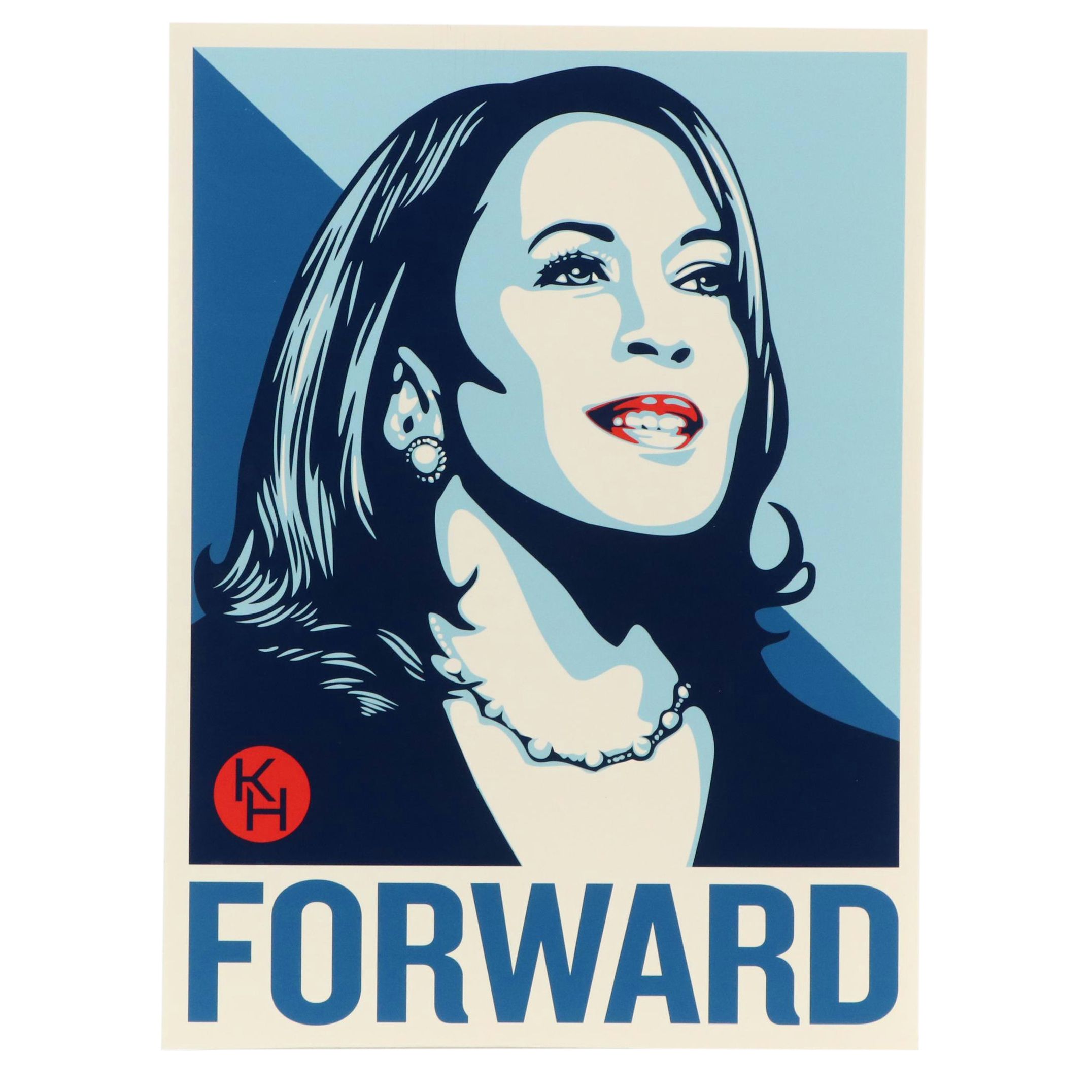 Shepard Fairey Digital Print of Kamala Harris "Forward," 2024