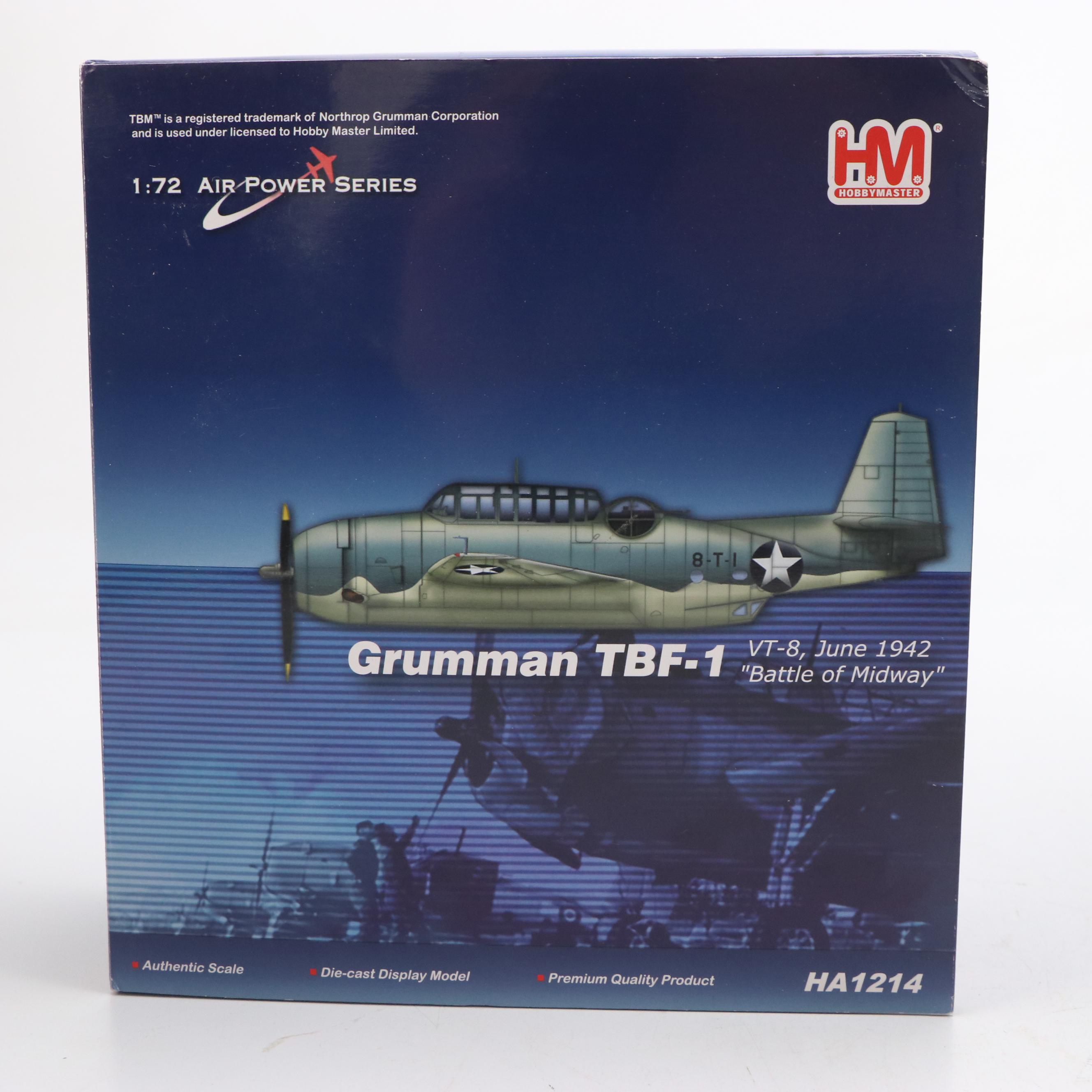 Hobbymaster Biplane & WWII Era Model Planes with Ertl Douglas DC-3 Diecast Model