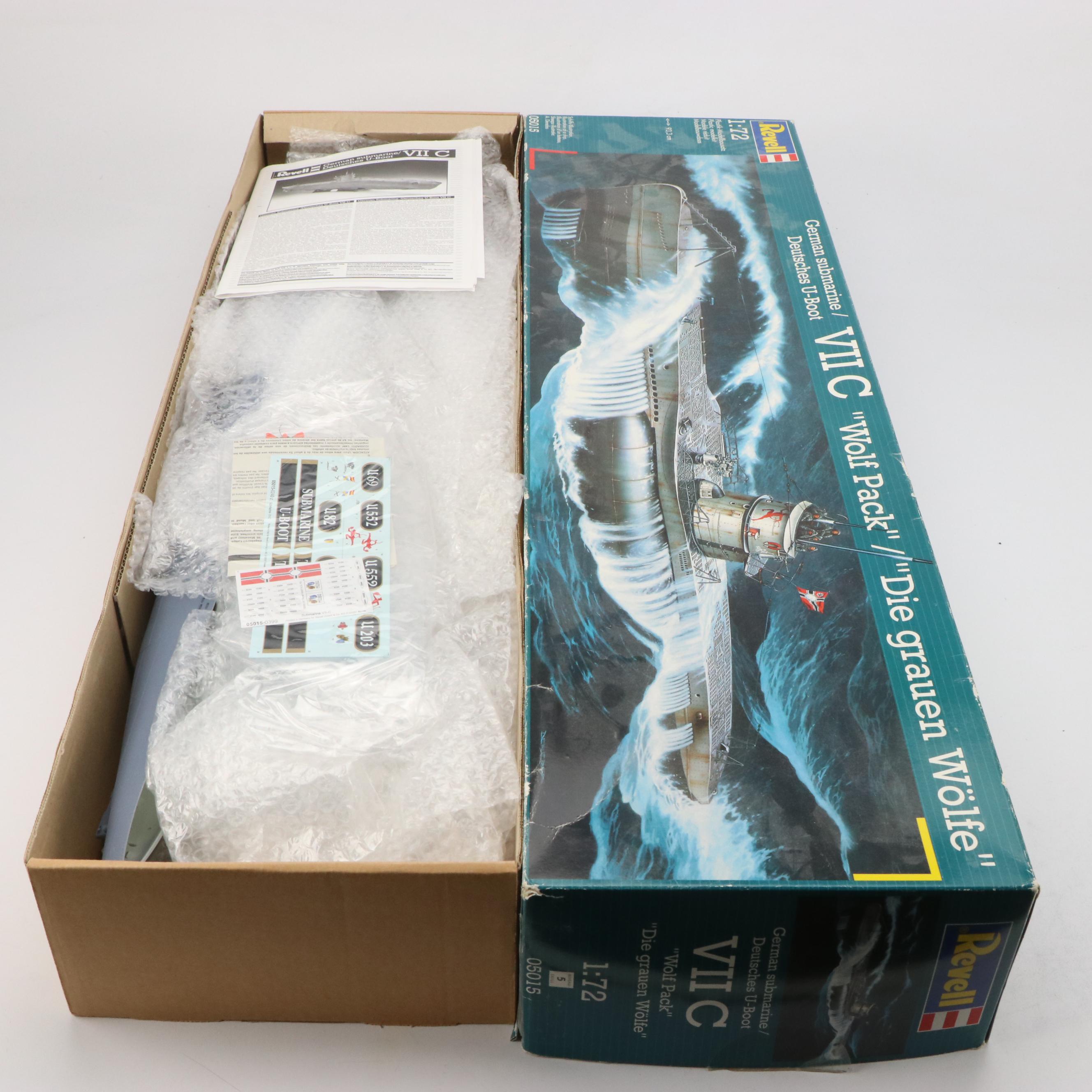 Revell 1:72 Scale VII C German U-Boat Model Kit with Other Naval Model Kits
