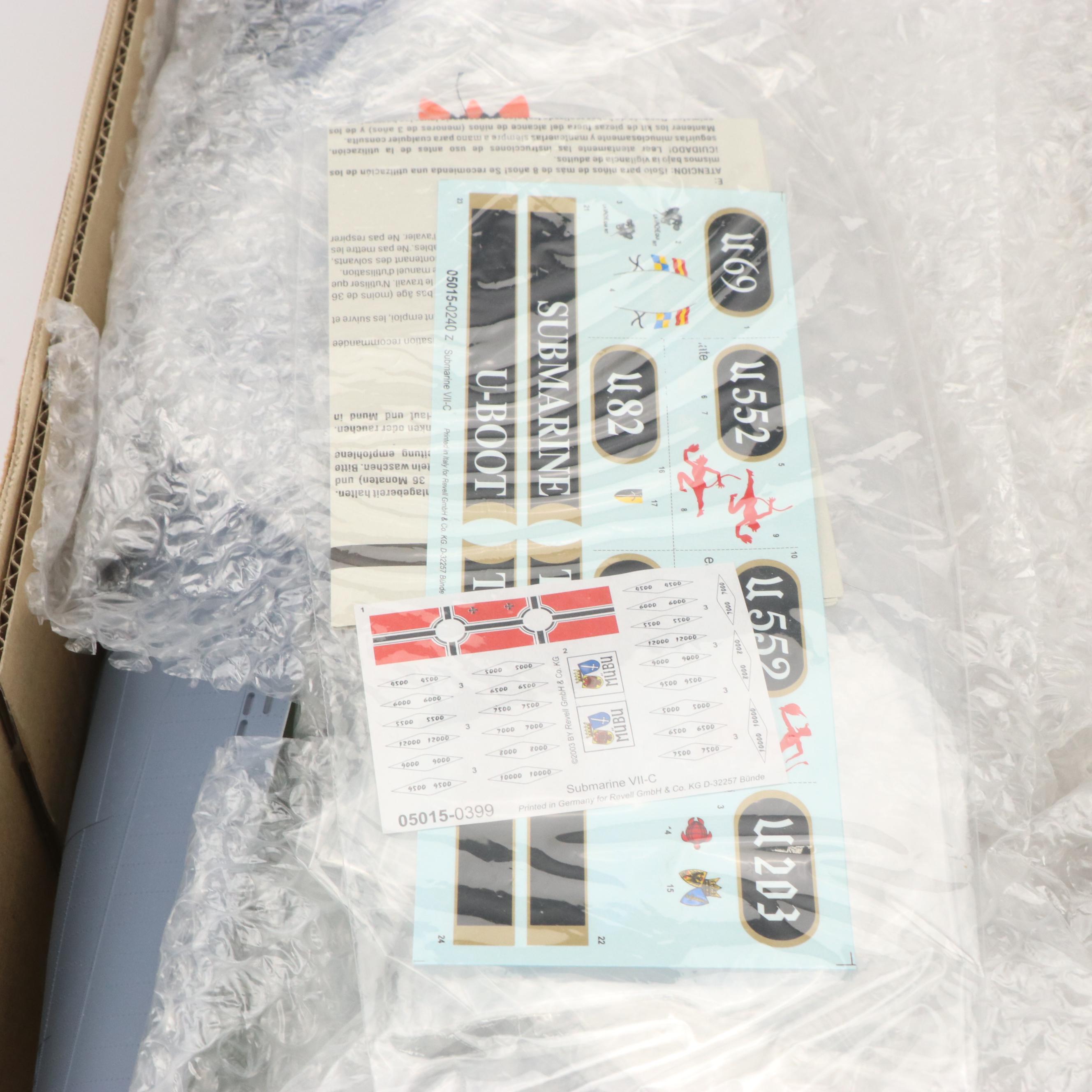 Revell 1:72 Scale VII C German U-Boat Model Kit with Other Naval Model Kits