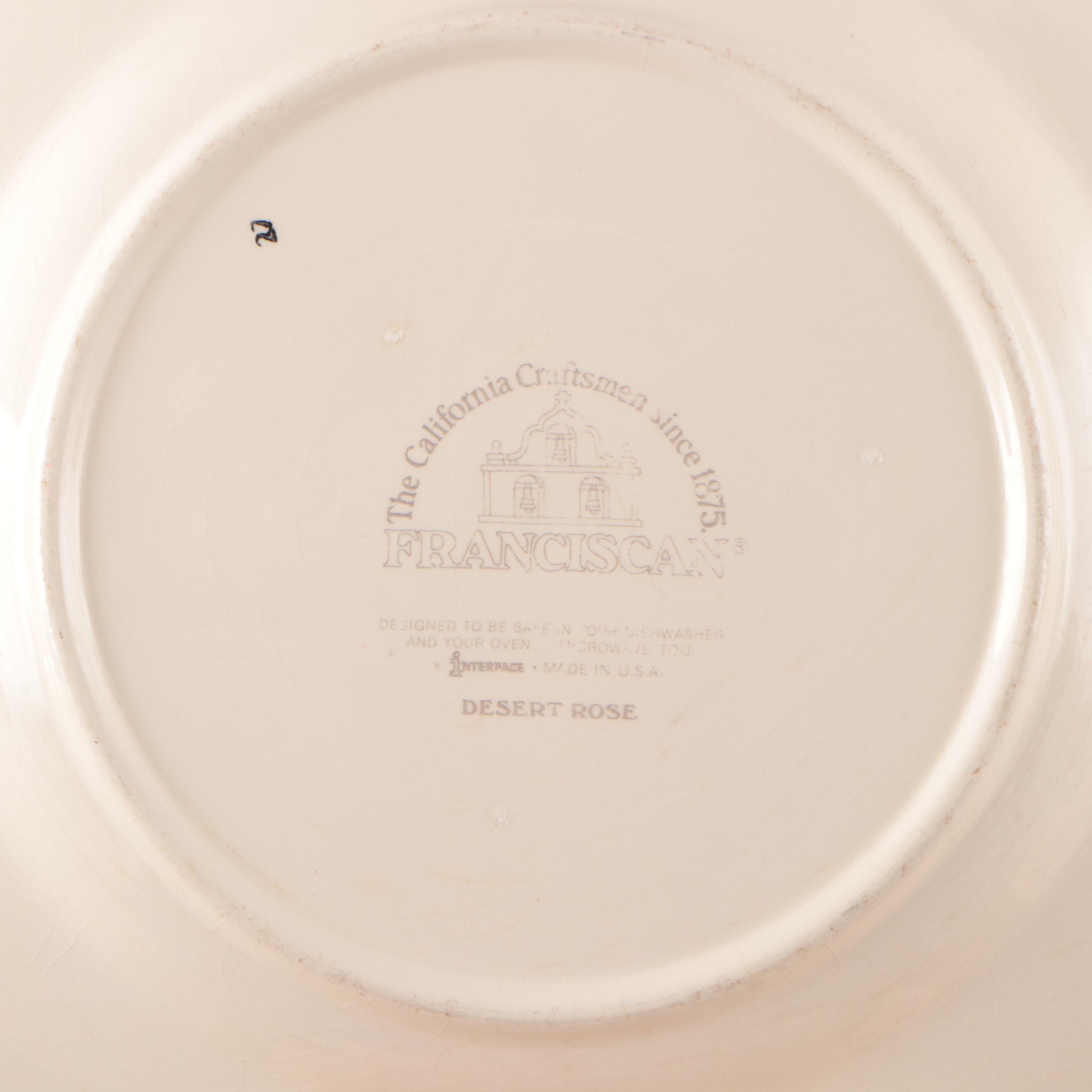 Franciscan "Desert Rose" Ceramic and Metal Serveware and Dinnerware with Other