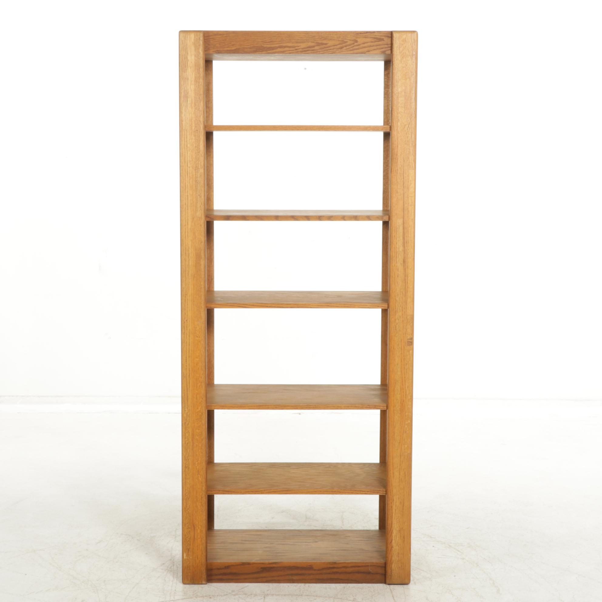Oak Display Shelf, Late 20th Century