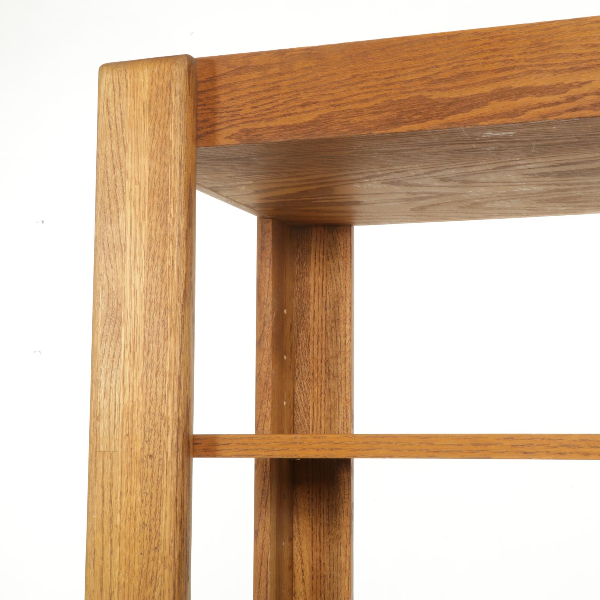 Oak Display Shelf, Late 20th Century