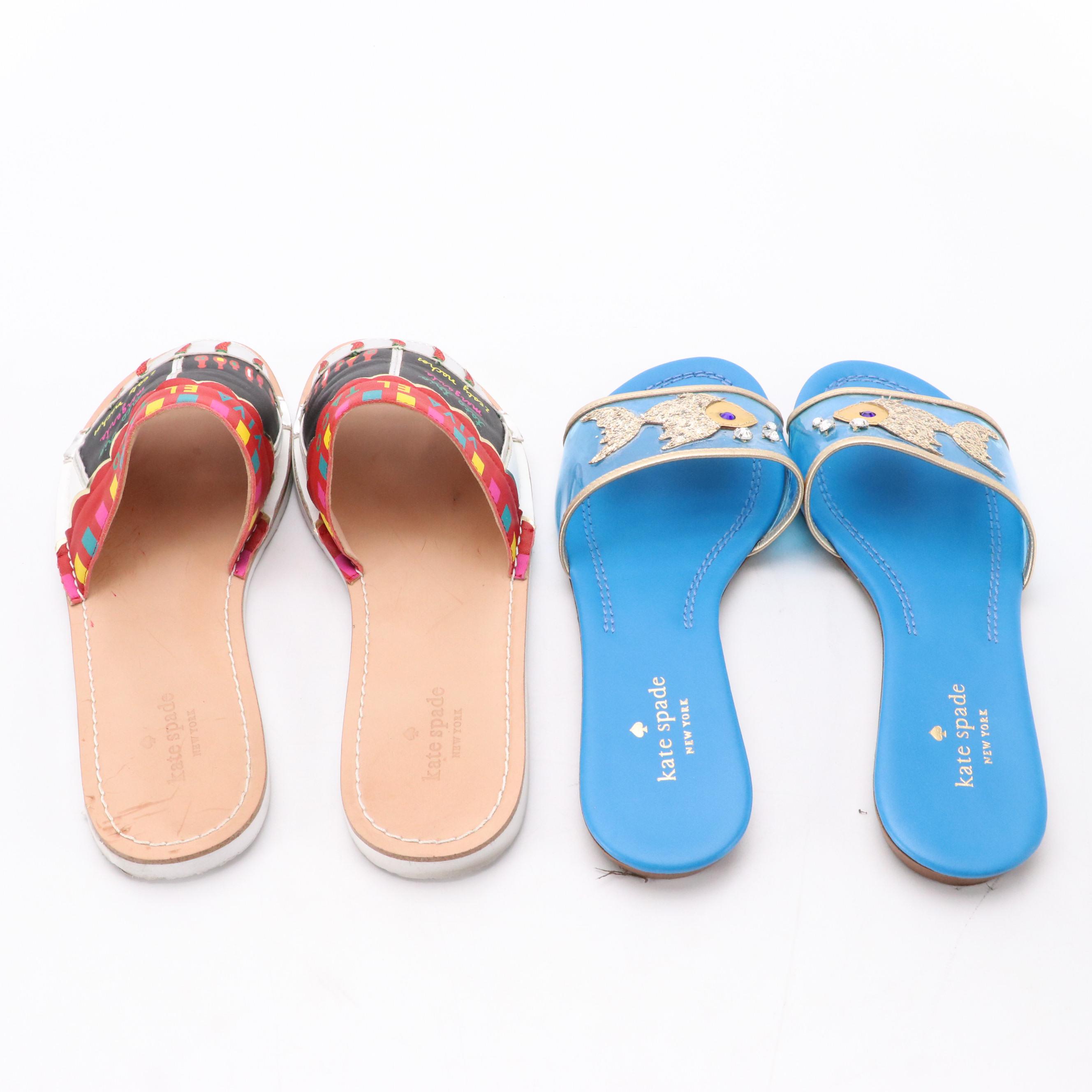 Kate Spade Tara Embellished Fish and "Viva El Taco" Sandals