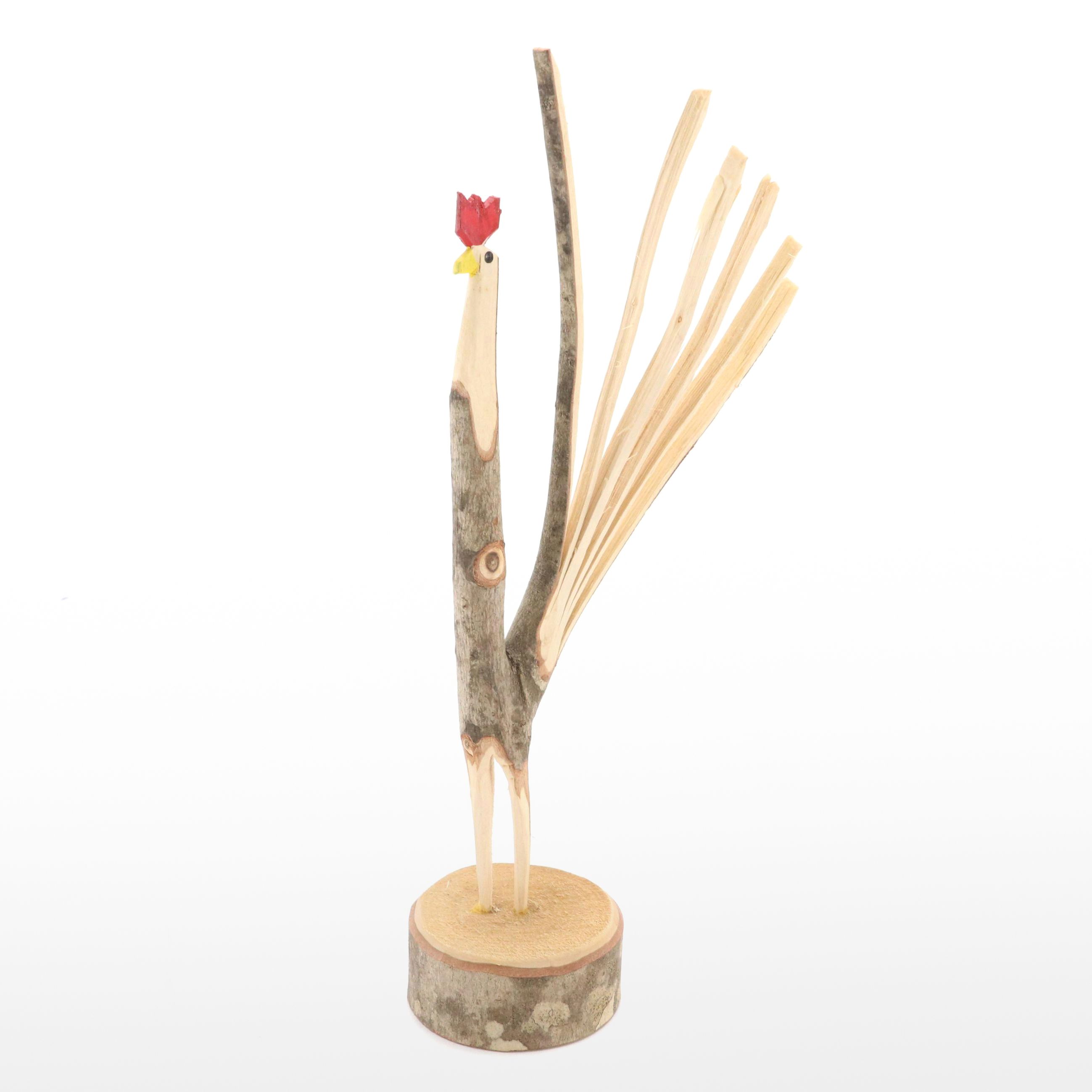 Minnie Adkins Folk Polychrome Wood Sculpture, 2007