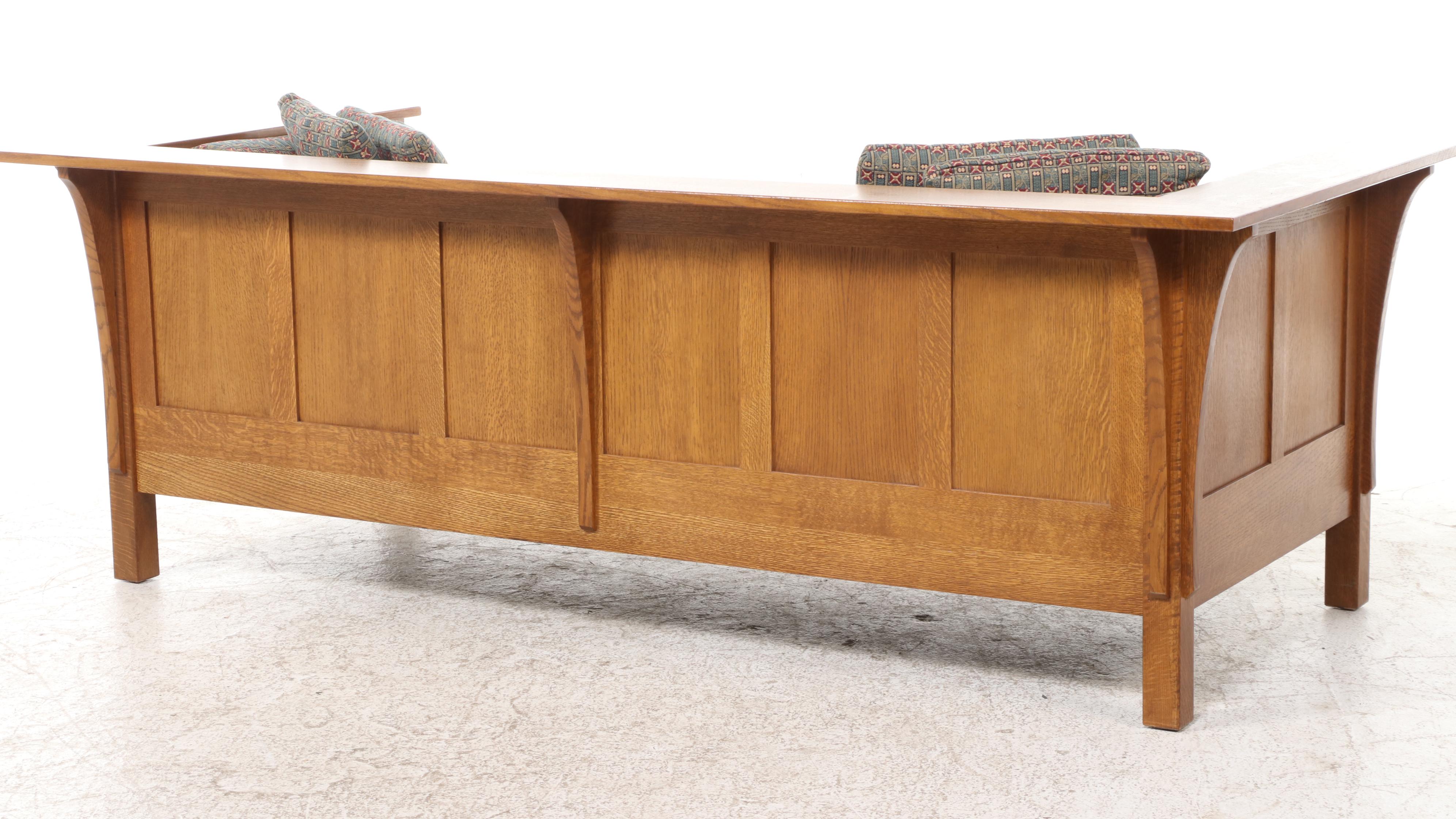 Stickley Craftsman Style Oak Sofa