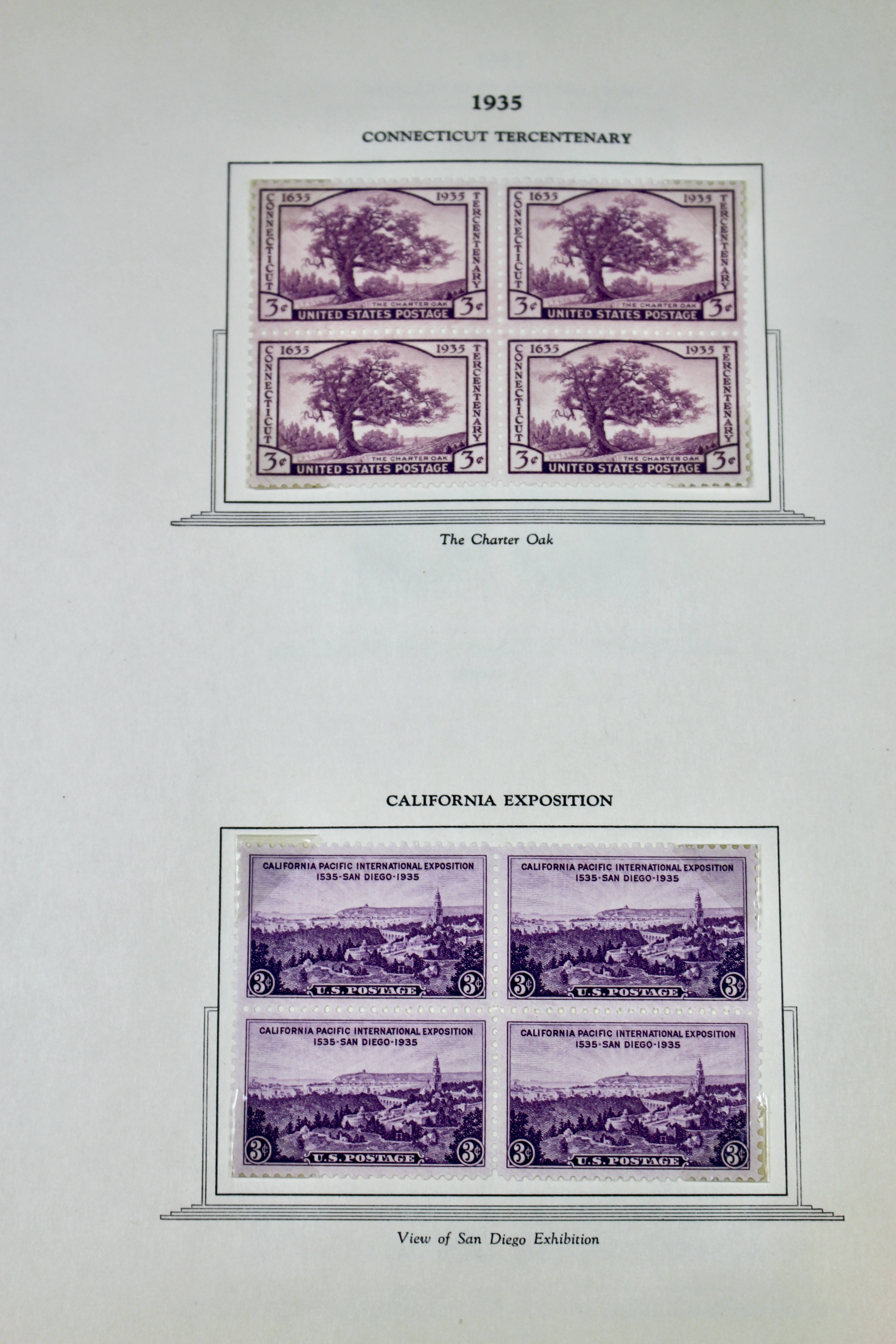 Mint Condition U.S. Postage Stamp Block Collection, 1929 to 1947