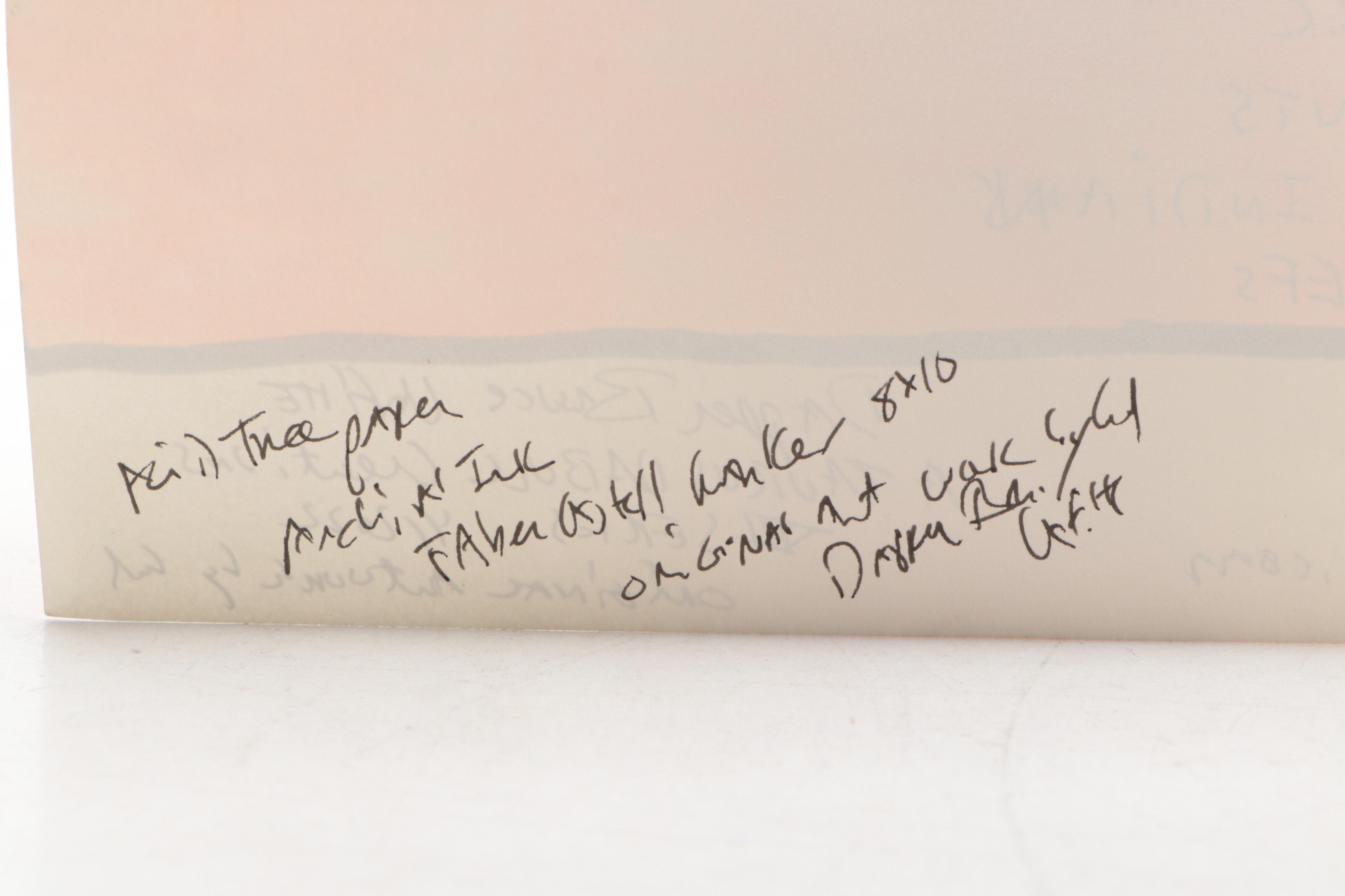 Dapper Bruce Lafitte Outsider Art Drawing "3 Little Indians"