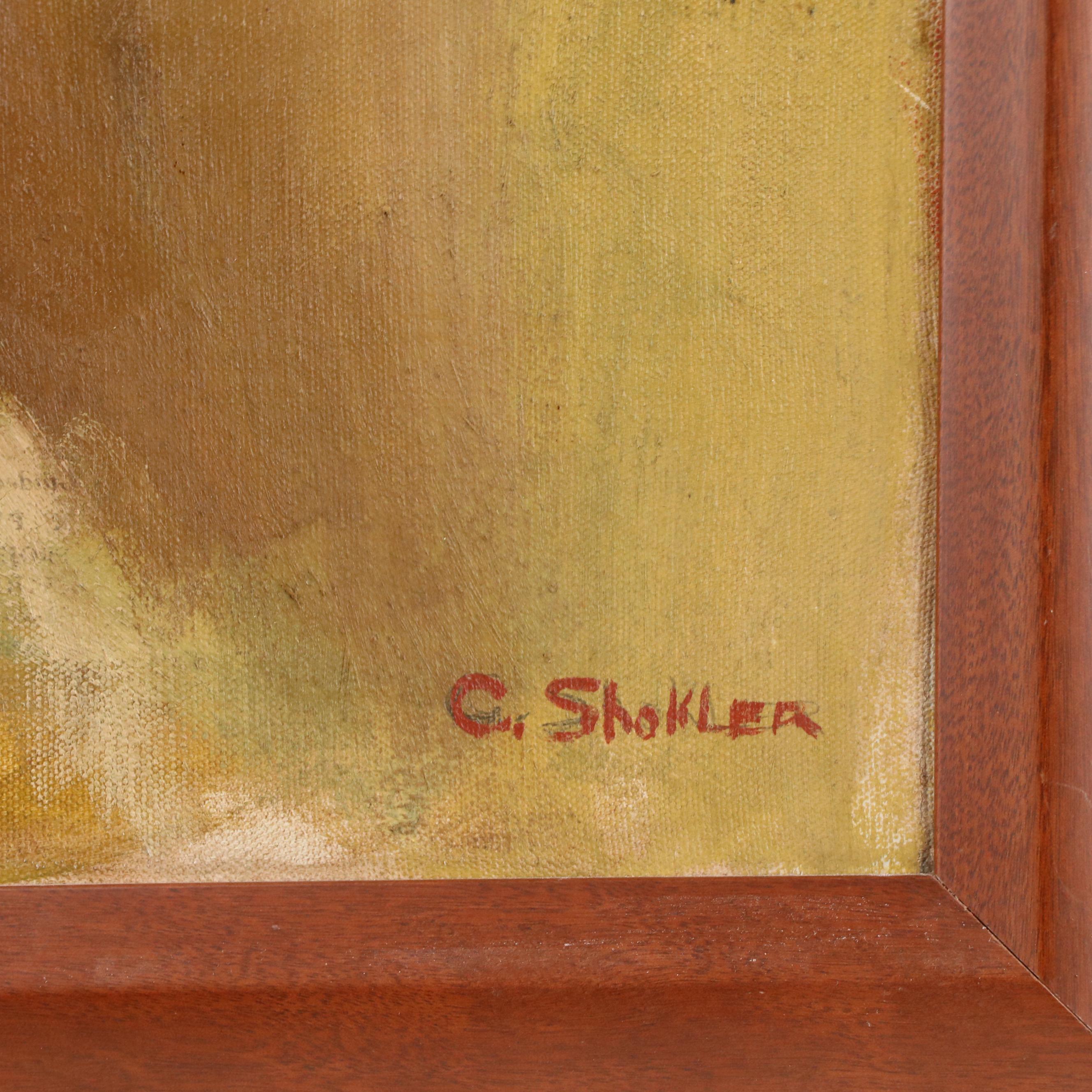 C. Shokler Male Portrait Oil Painting