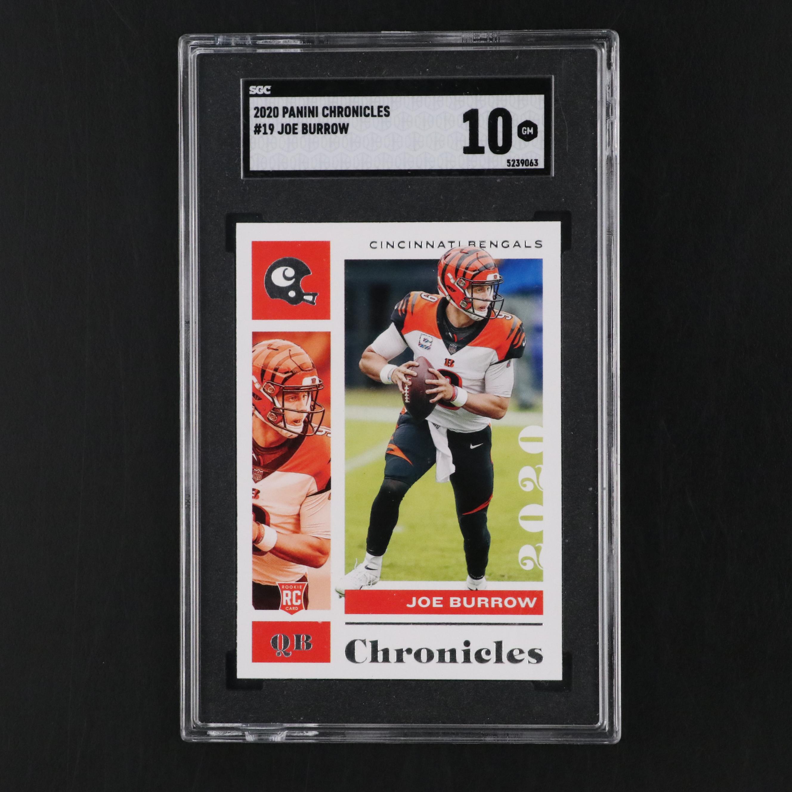 2020 Panini Chronicles Joe Burrow Rookie Card #19 Graded SGC 10