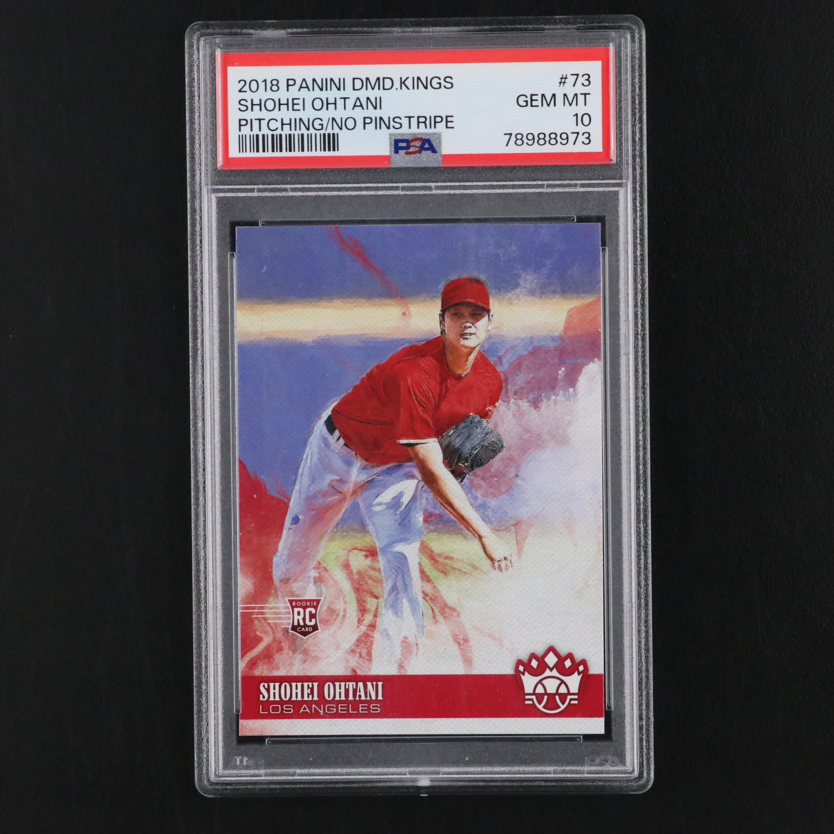 2018 Panini Diamond Kings Shohei Ohtani Rookie Baseball Card #73 Graded PSA 10