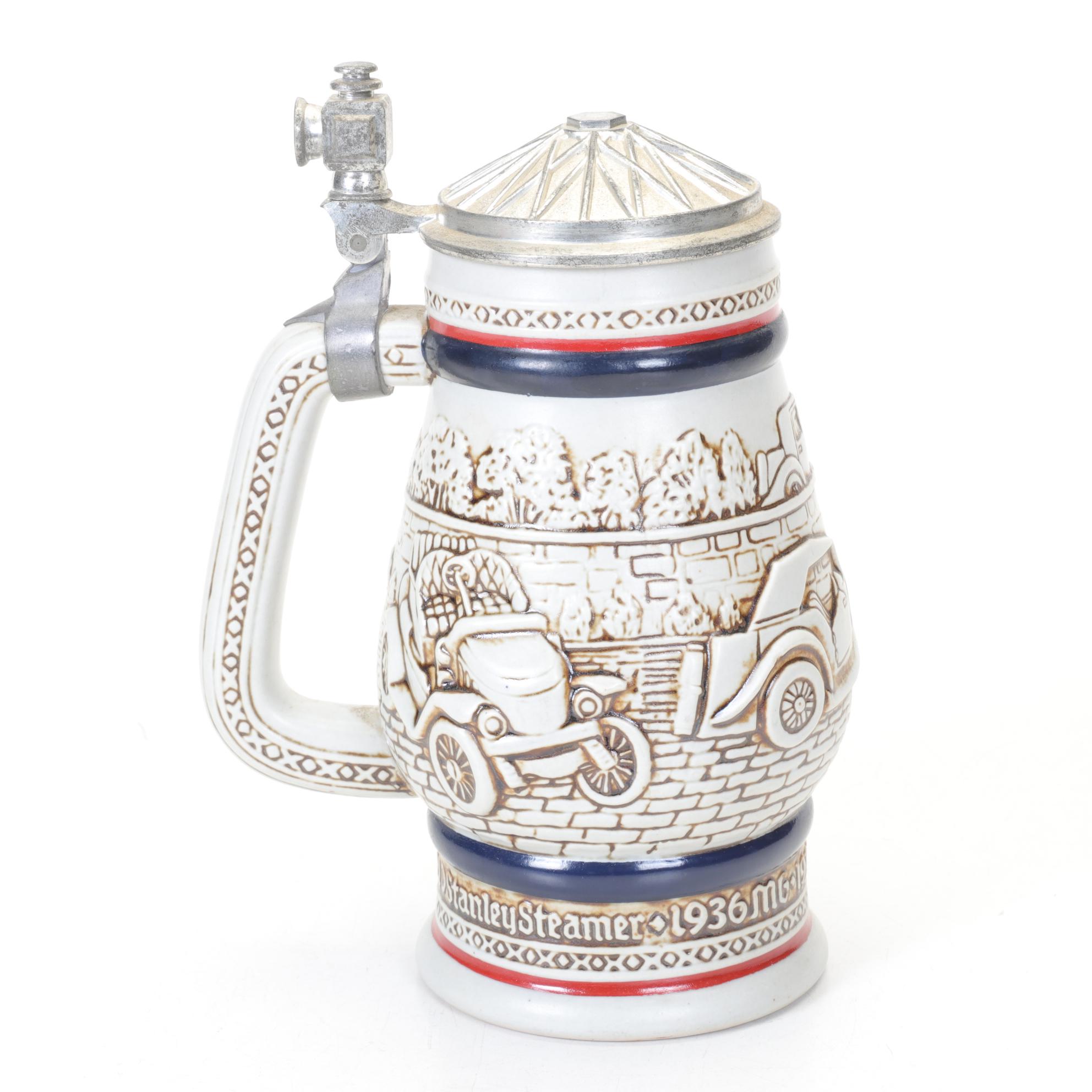 Ceramarte for Avon "Car Classics" Ceramic Beer Stein, Late 20th Century