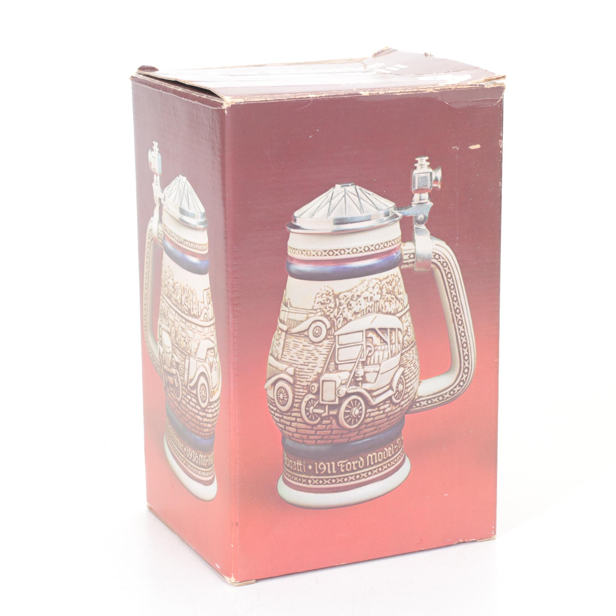 Ceramarte for Avon "Car Classics" Ceramic Beer Stein, Late 20th Century