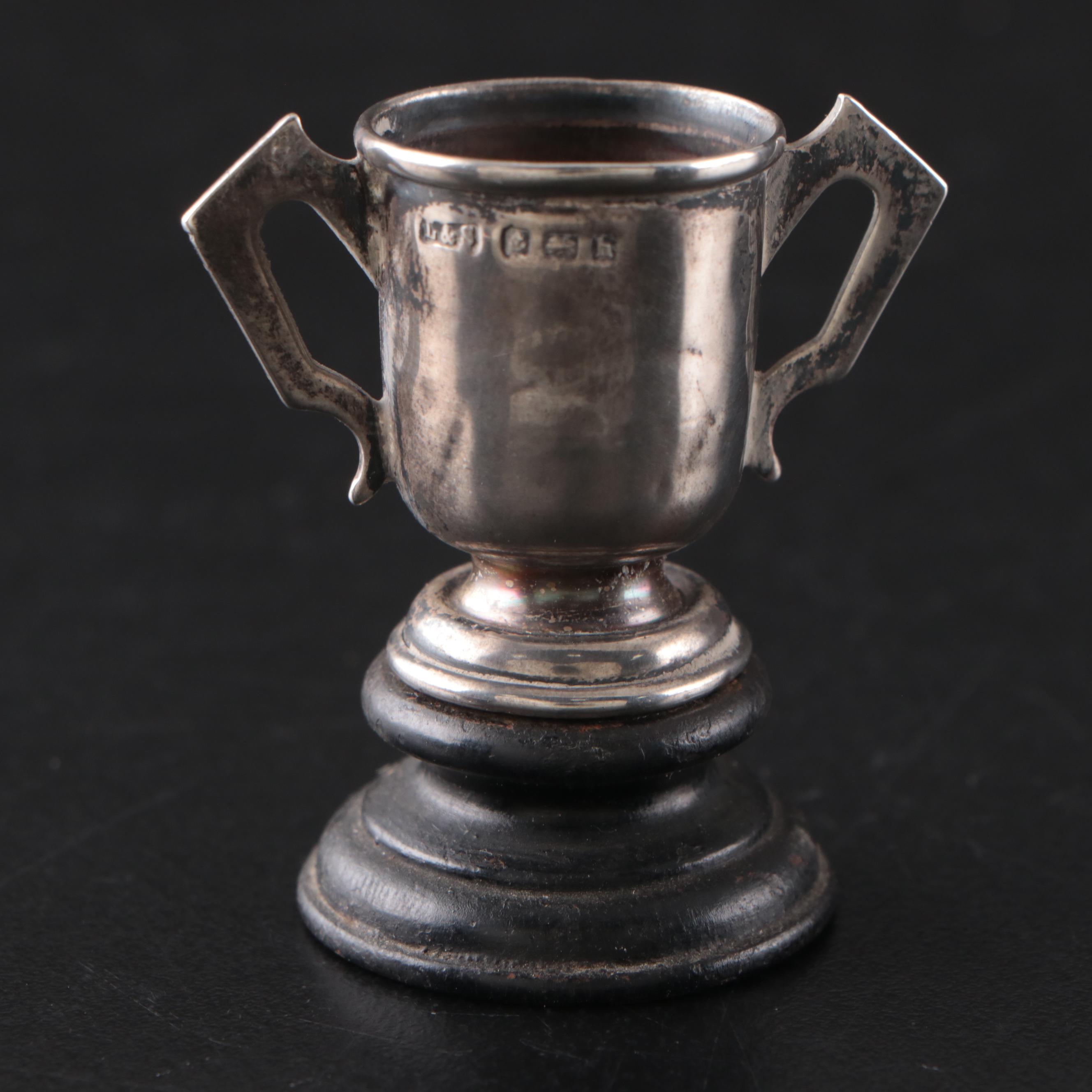 Levi & Salaman Sterling Silver Miniature Trophy with Other Trophies