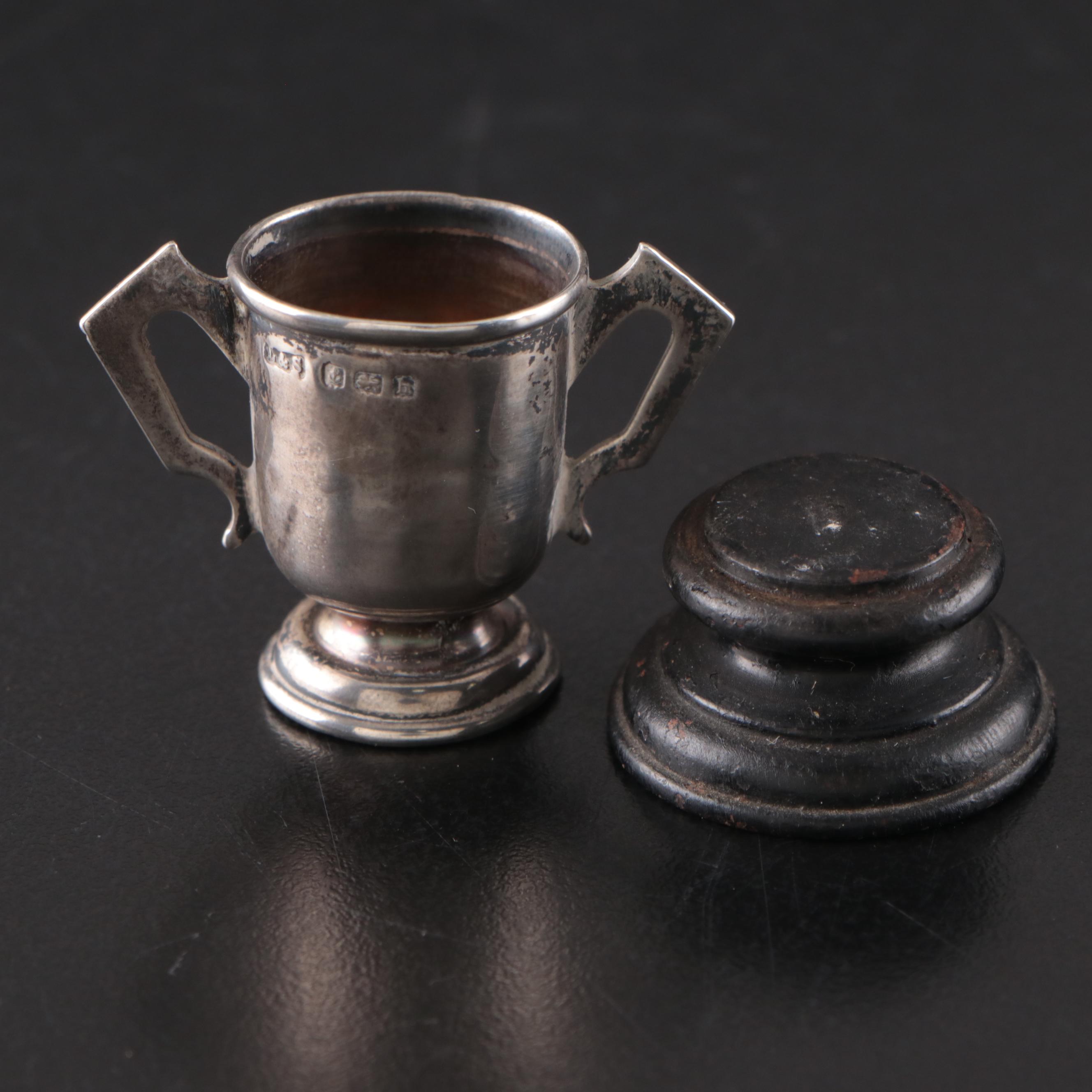Levi & Salaman Sterling Silver Miniature Trophy with Other Trophies