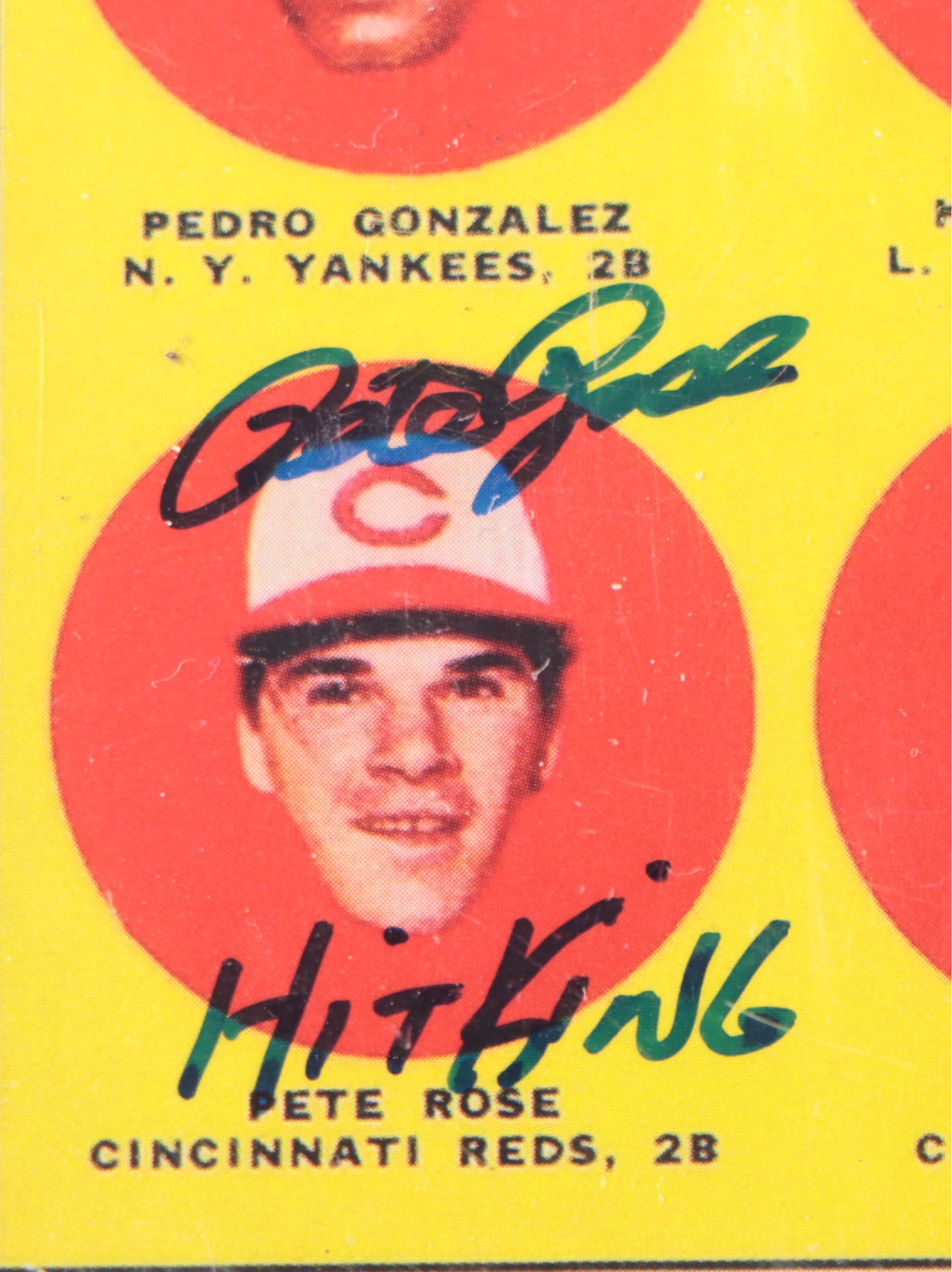 Pete Rose Signed Rookie Reprint with 1964 Topps Baseball Card