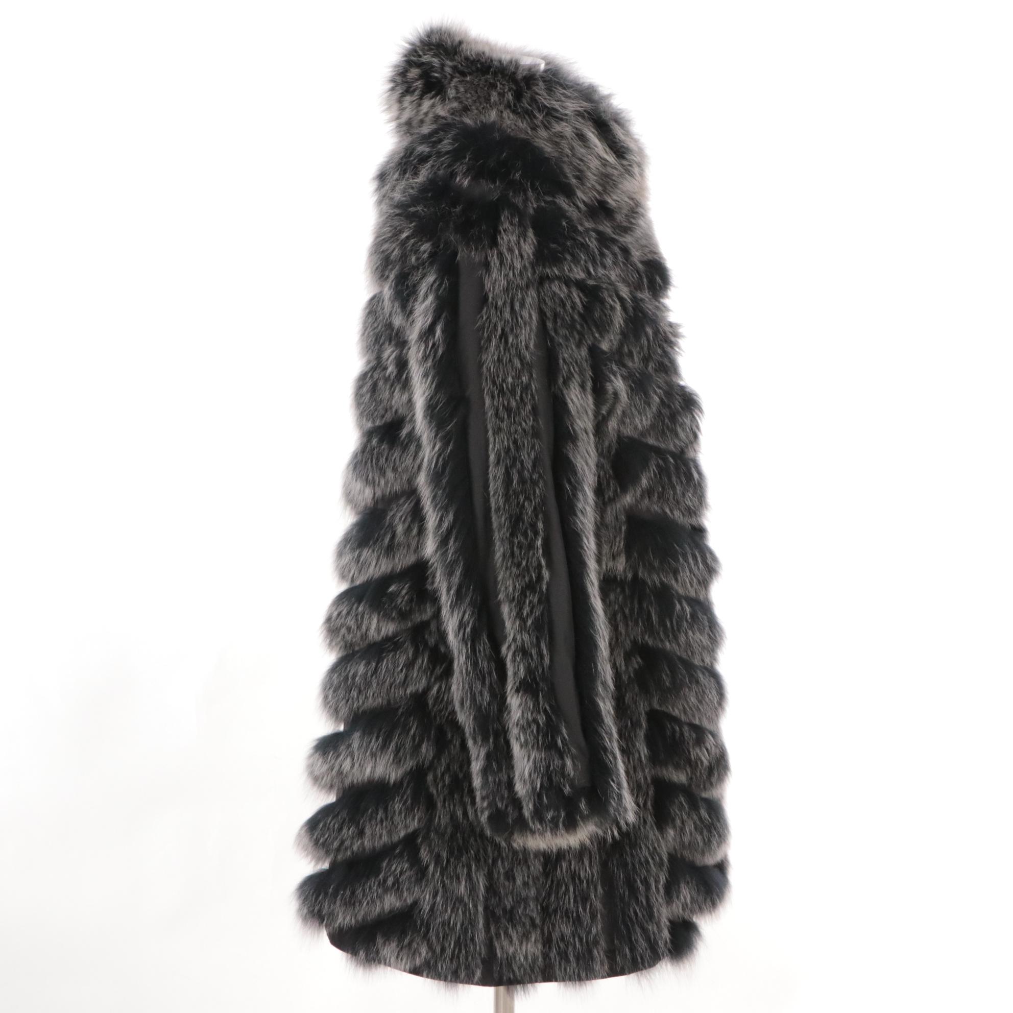 Linda Richards Silver Fox Fur Jacket