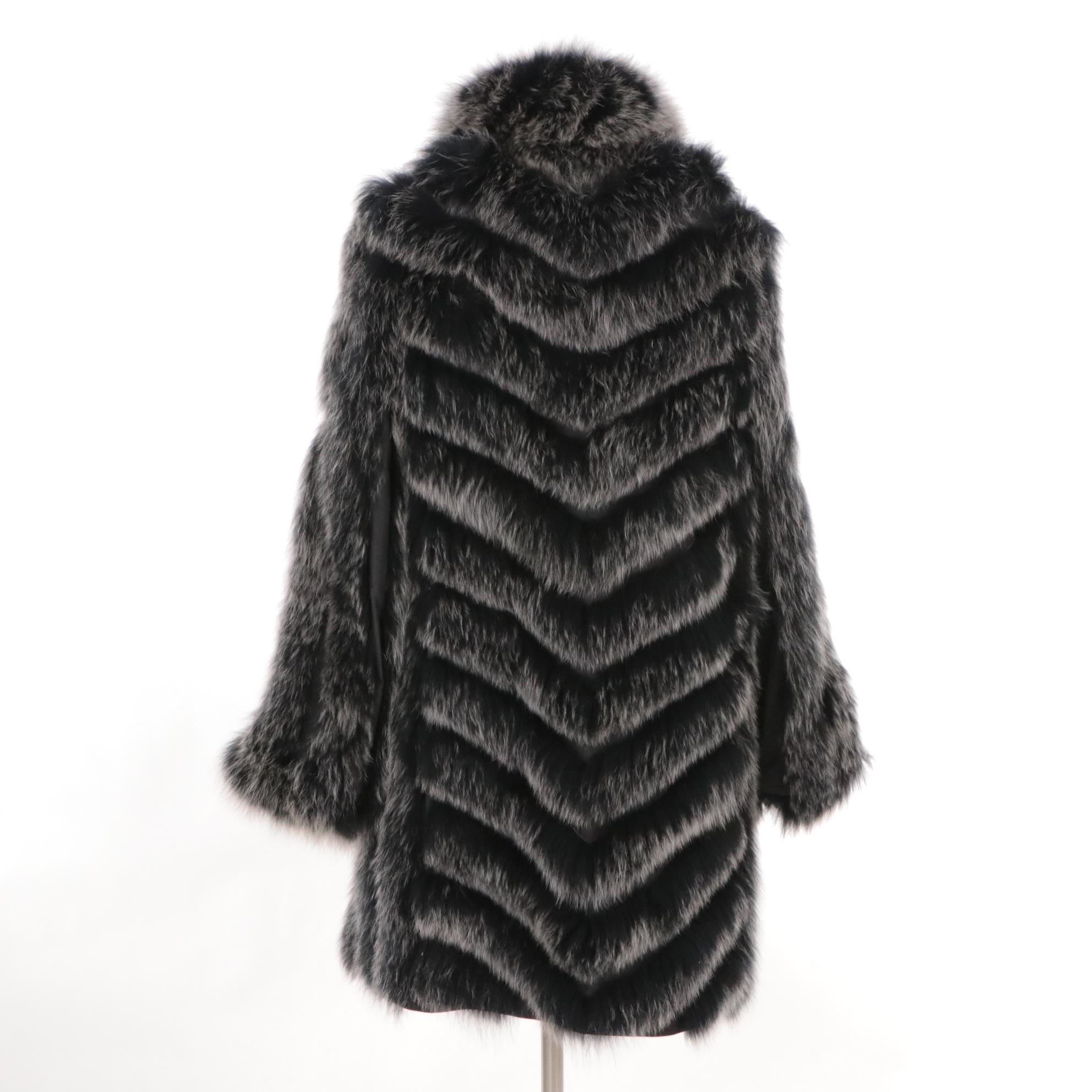 Linda Richards Silver Fox Fur Jacket