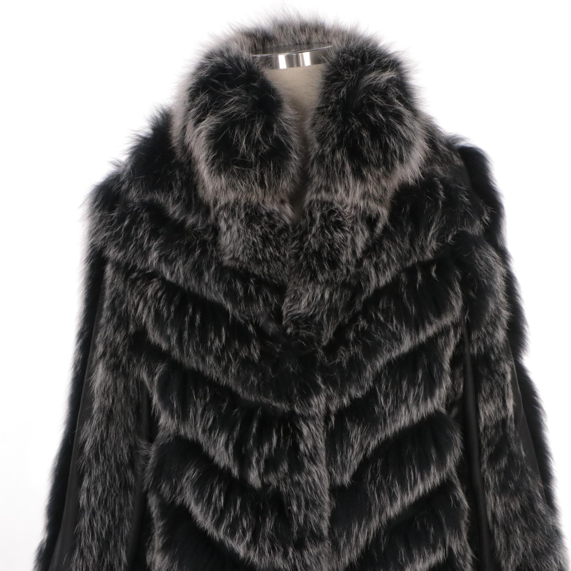 Linda Richards Silver Fox Fur Jacket