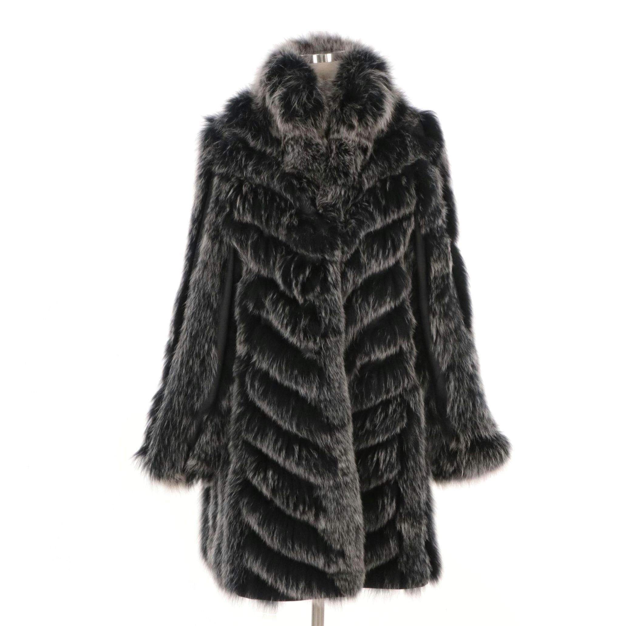 Linda Richards Silver Fox Fur Jacket