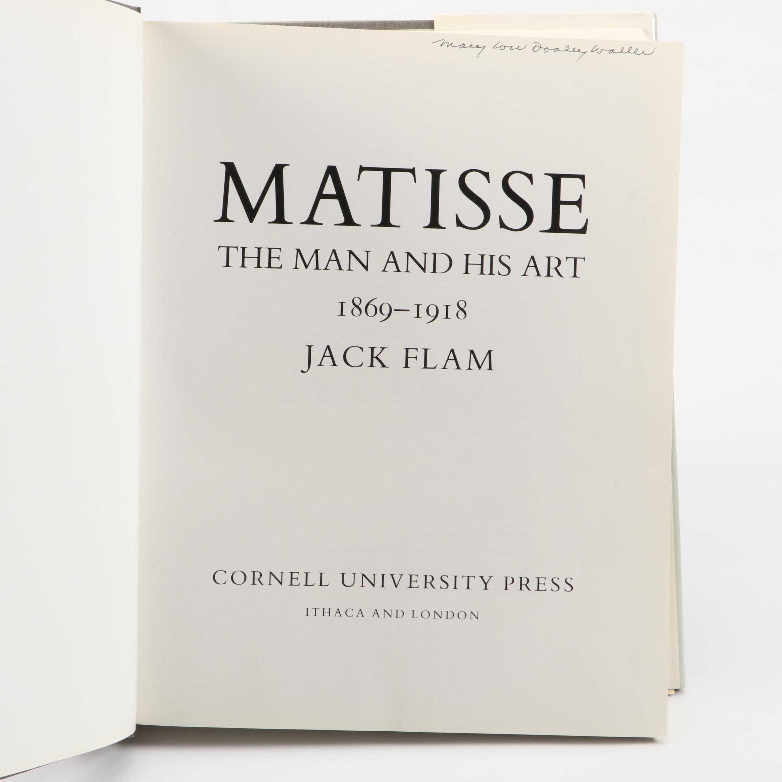 "Matisse: The Man and His Art" by Jack Flam with "Matisse" by Pierre Schneider