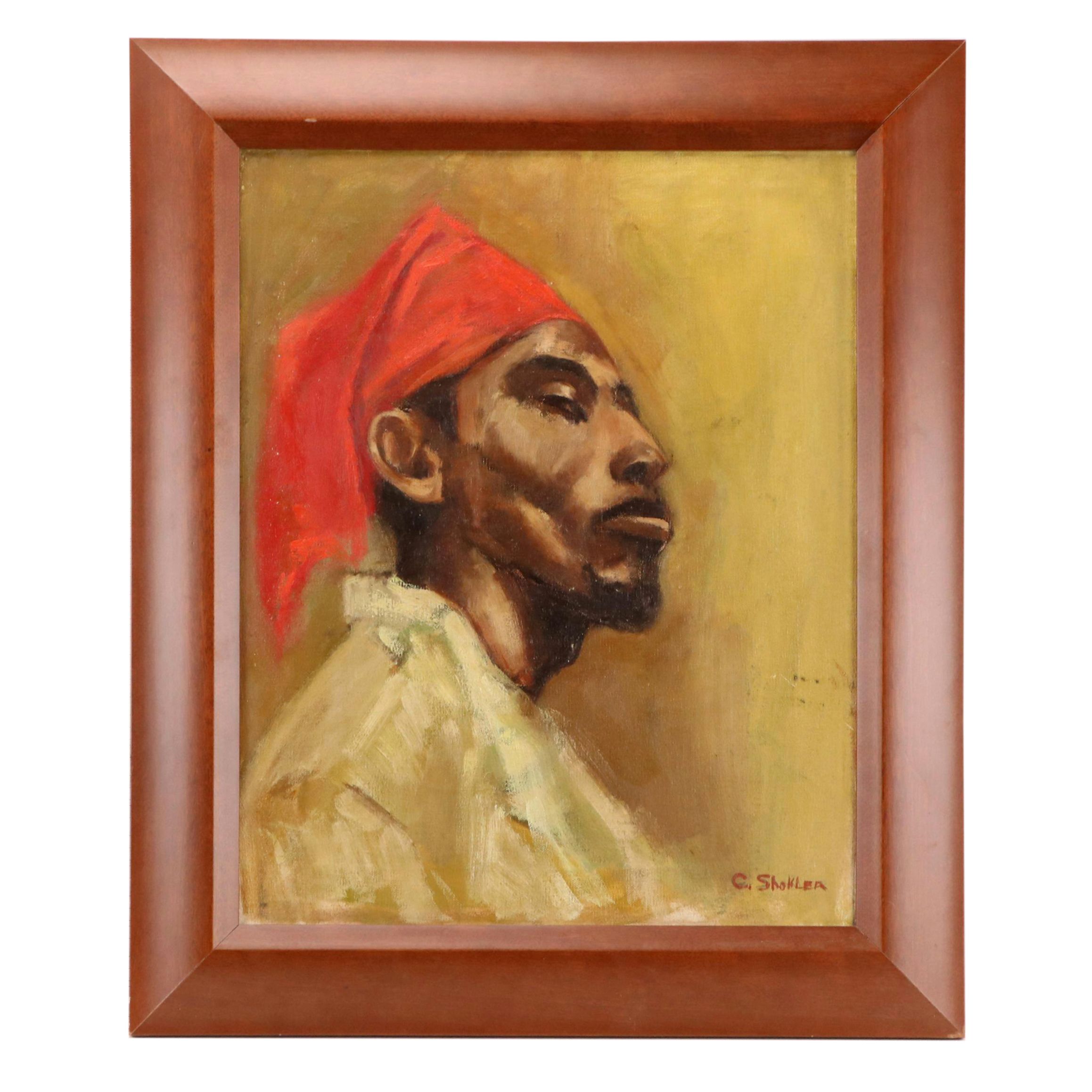 C. Shokler Male Portrait Oil Painting