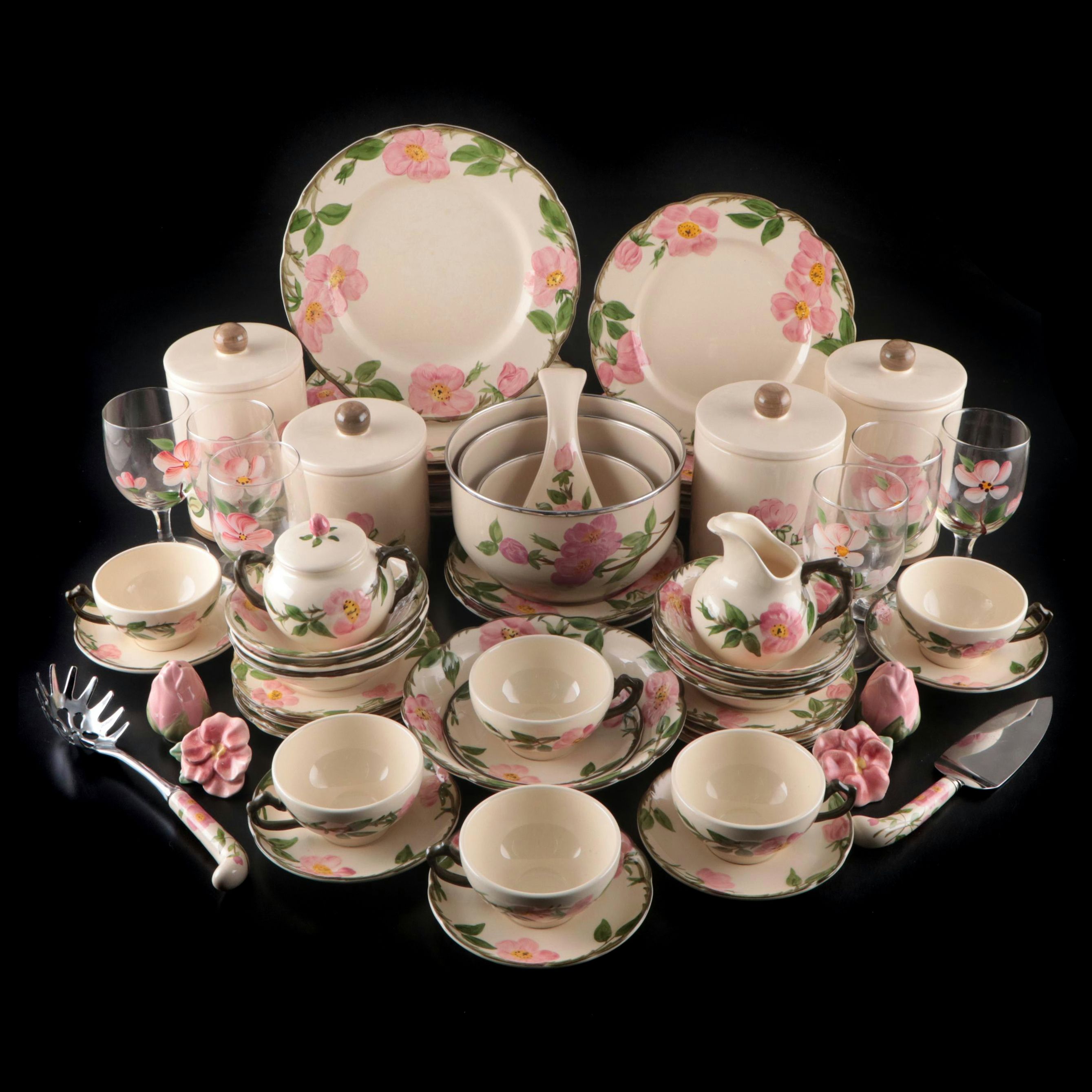Franciscan "Desert Rose" Ceramic and Metal Serveware and Dinnerware with Other
