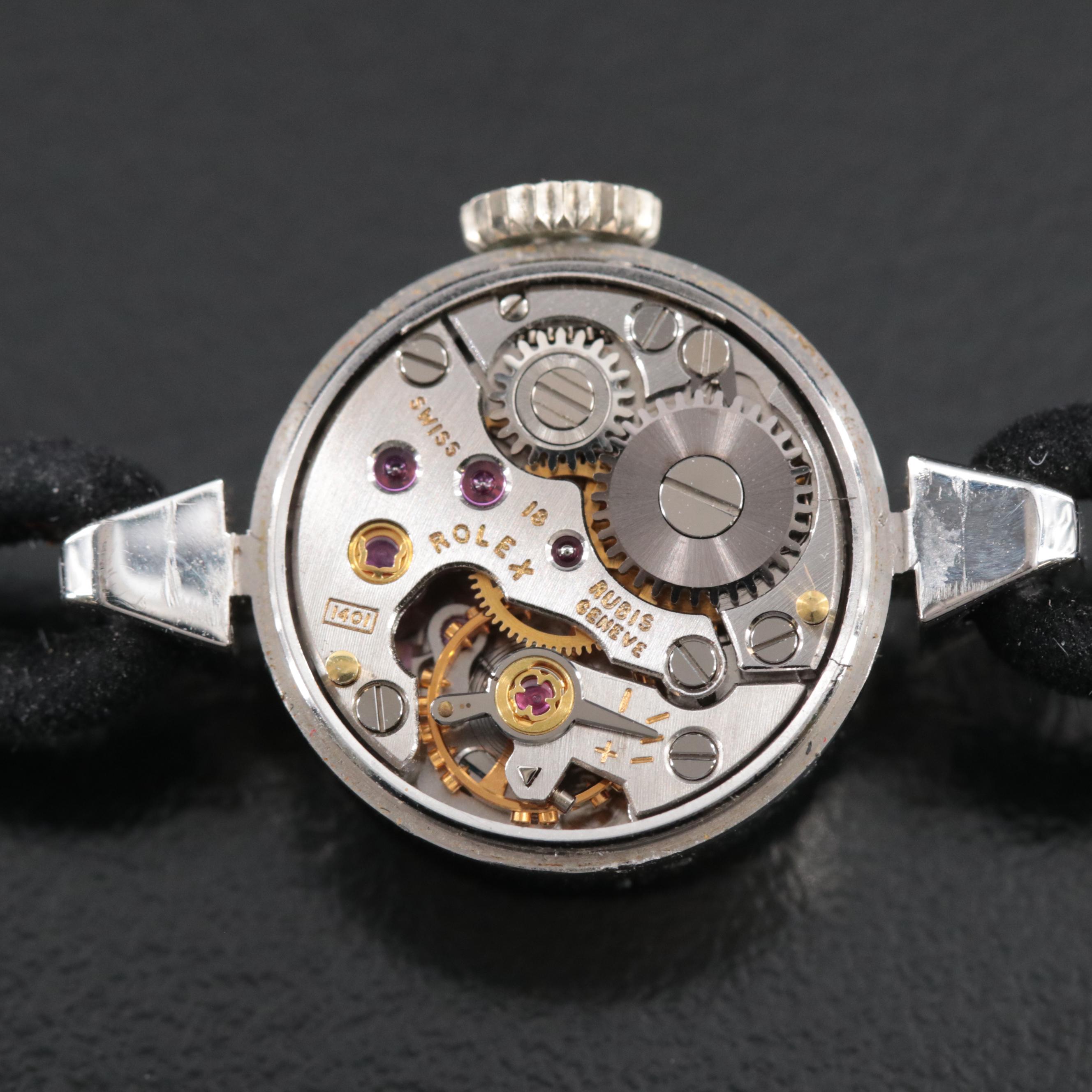 18K Rolex Orchid 1959 Stem Wind Watch