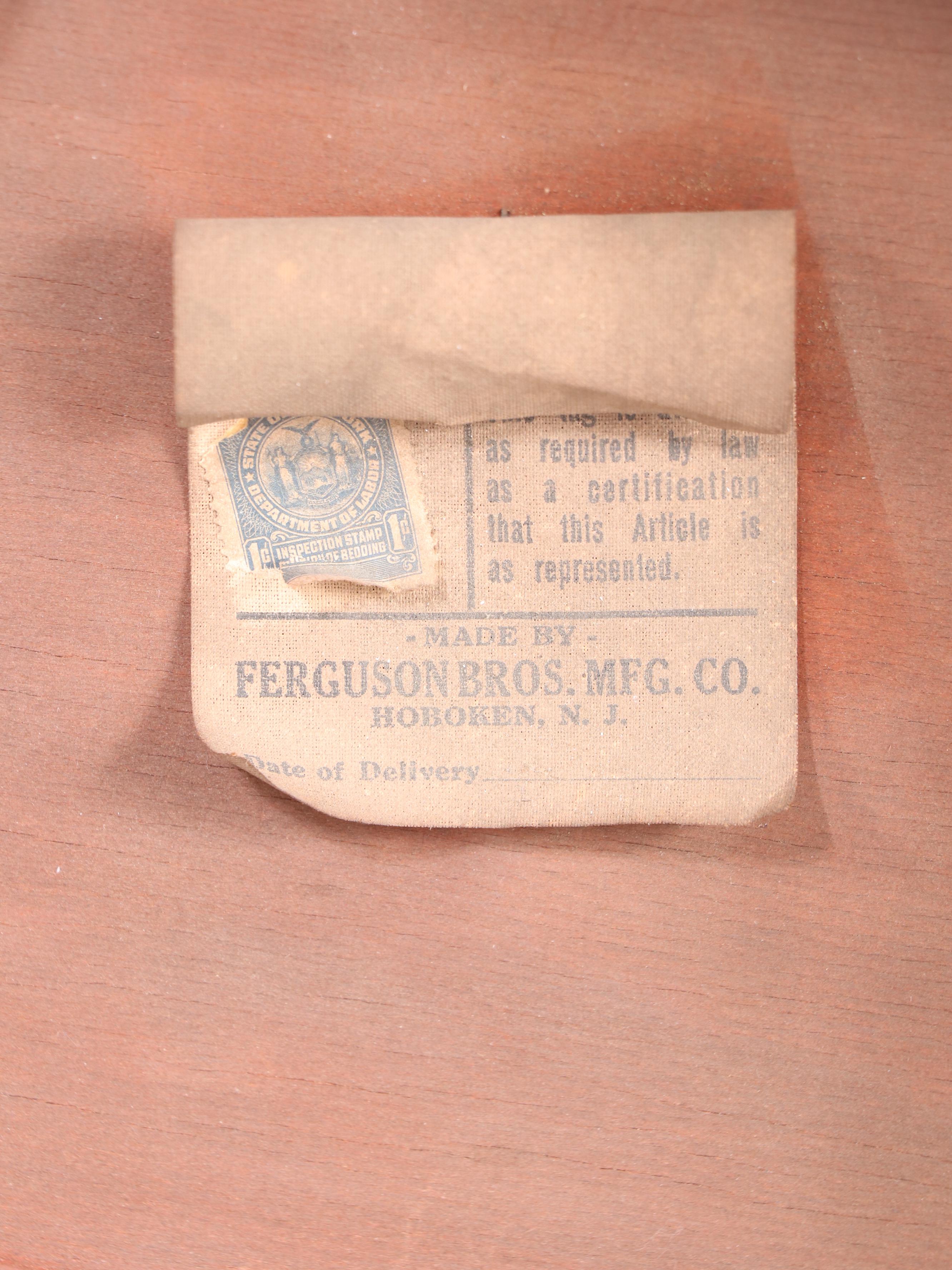 Ferguson Bros. Wood Folding Card Table and Four Chairs, Mid-20th Century