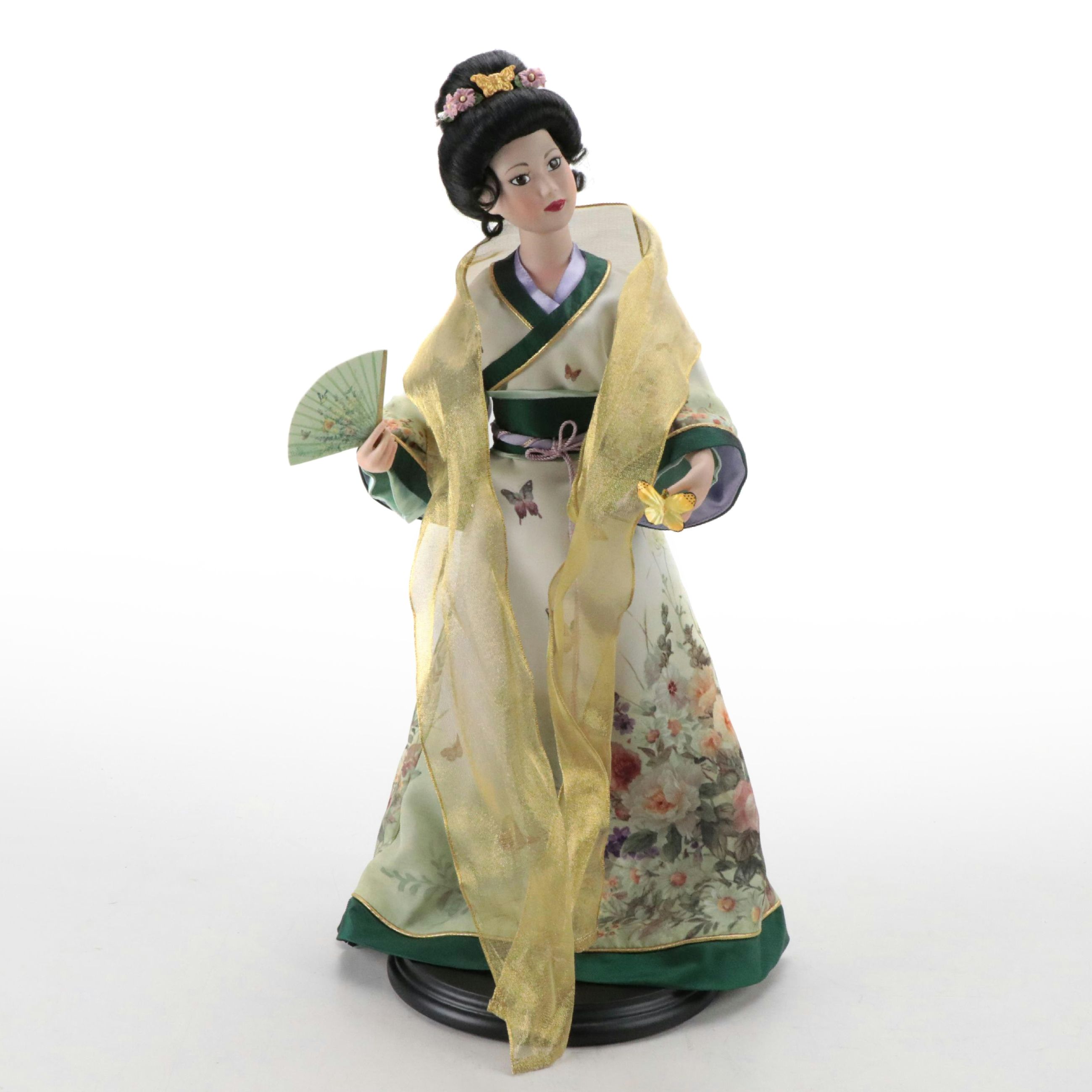 The Danbury Mint Lena Liu "The Butterfly Maiden" Porcelain Doll
