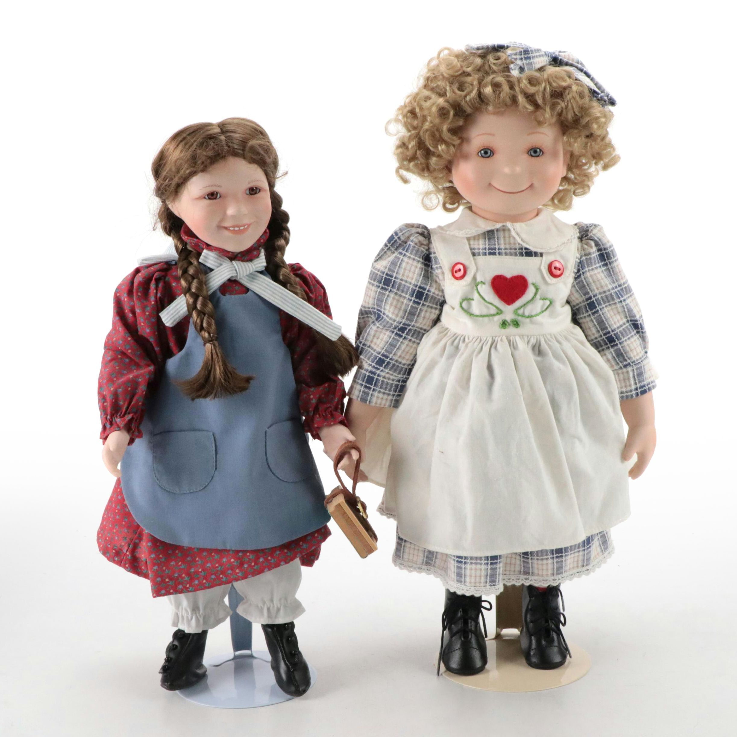Delafield "Molly" and Ashton-Drake "Laura" Porcelain Collector Dolls, 1990s
