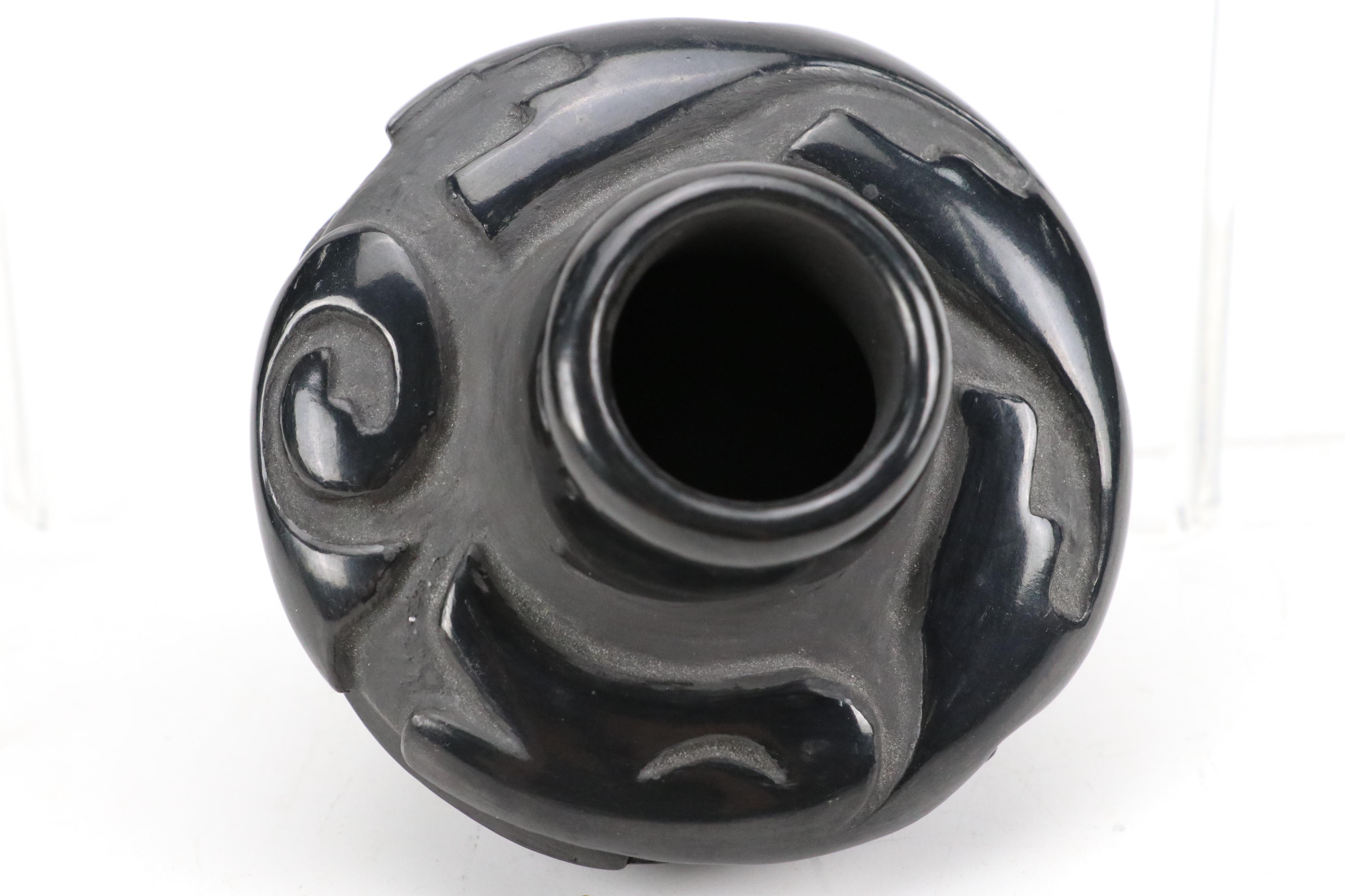 Victor and Naomi Eckleberry and Other Santa Clara Pueblo Blackware Pottery Vases