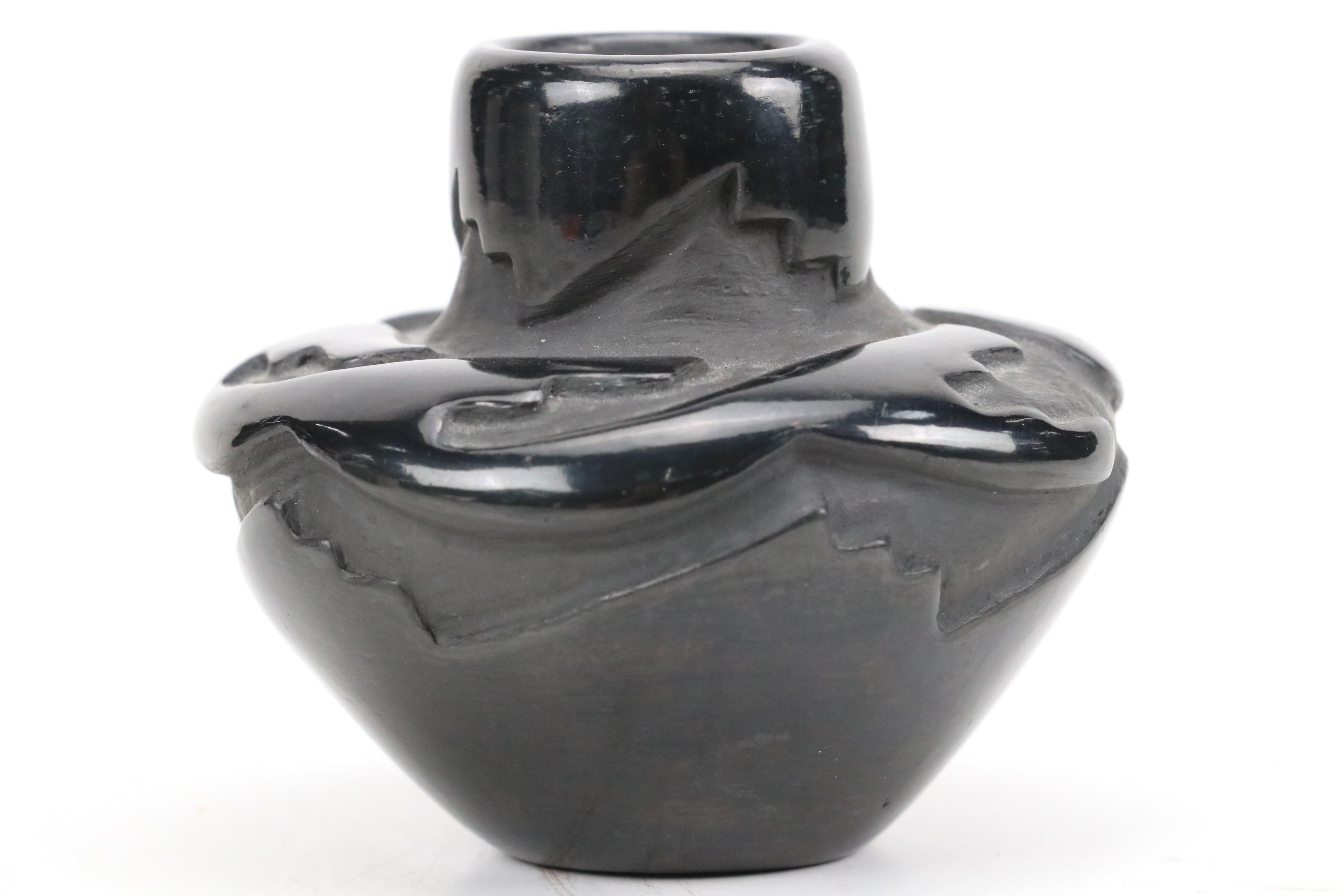 Victor and Naomi Eckleberry and Other Santa Clara Pueblo Blackware Pottery Vases