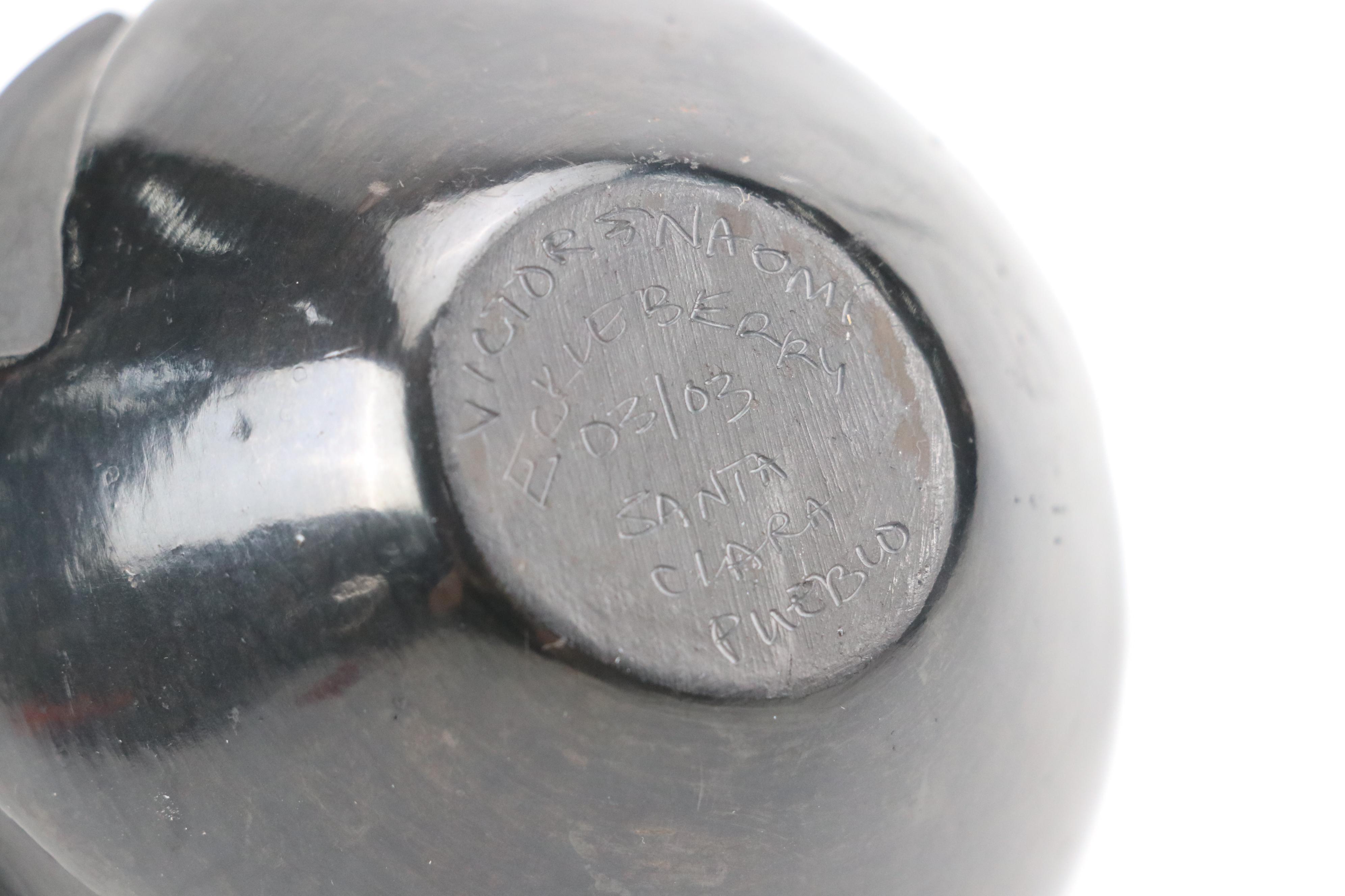 Victor and Naomi Eckleberry and Other Santa Clara Pueblo Blackware Pottery Vases