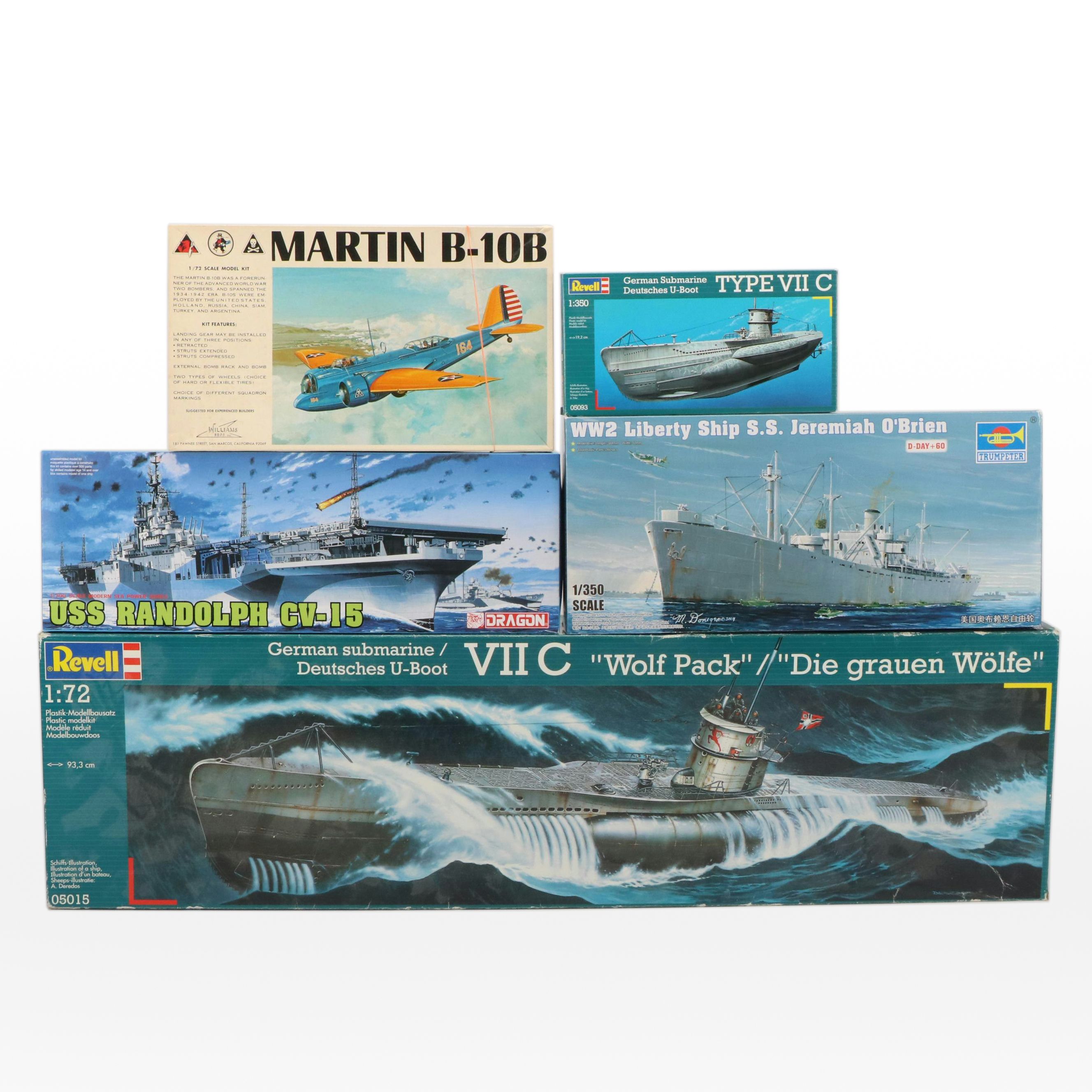 Revell 1:72 Scale VII C German U-Boat Model Kit with Other Naval Model Kits