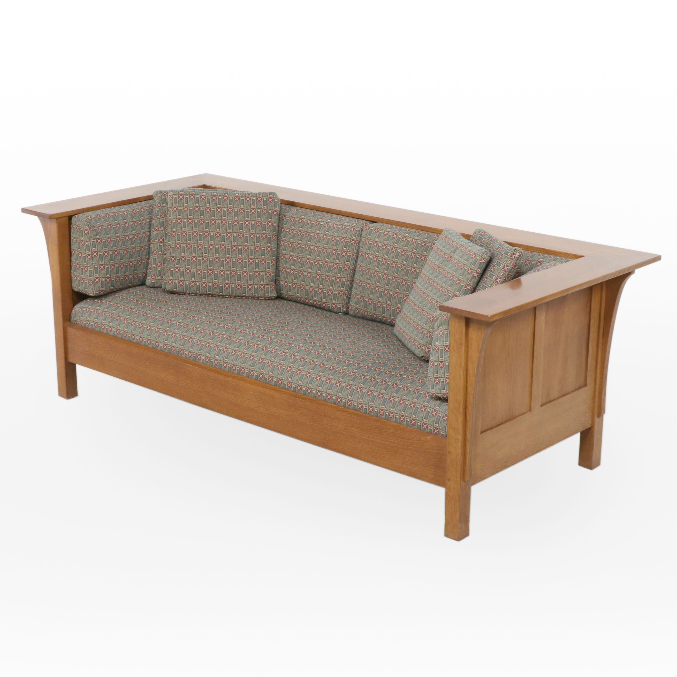 Stickley Craftsman Style Oak Sofa