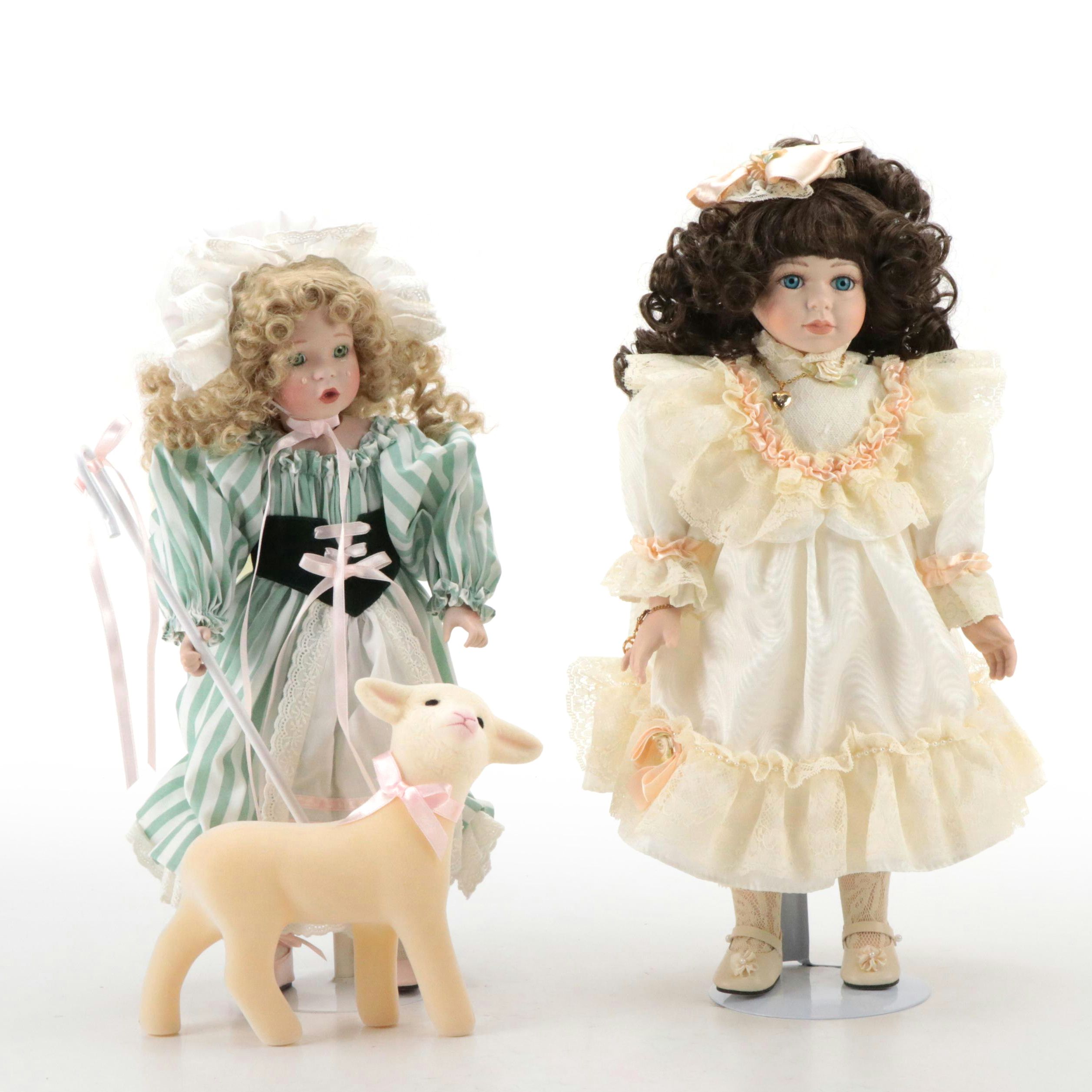 Ashton-Drake Galleries "Little Bo Peep" with Marie Osmond "Lisa" Porcelain Doll
