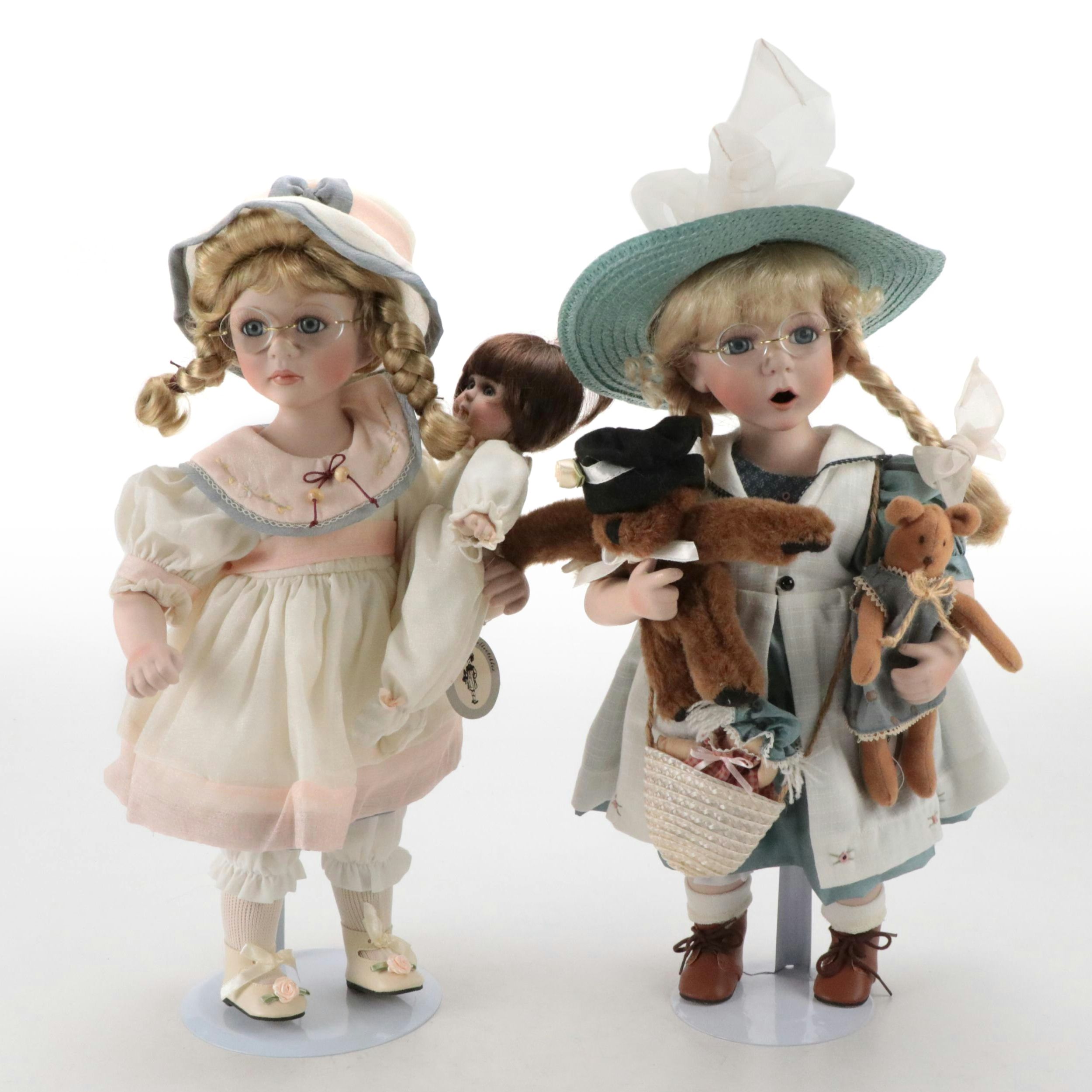 Delton Products Fine Collectibles "Lauren" and Other Porcelain Dolls