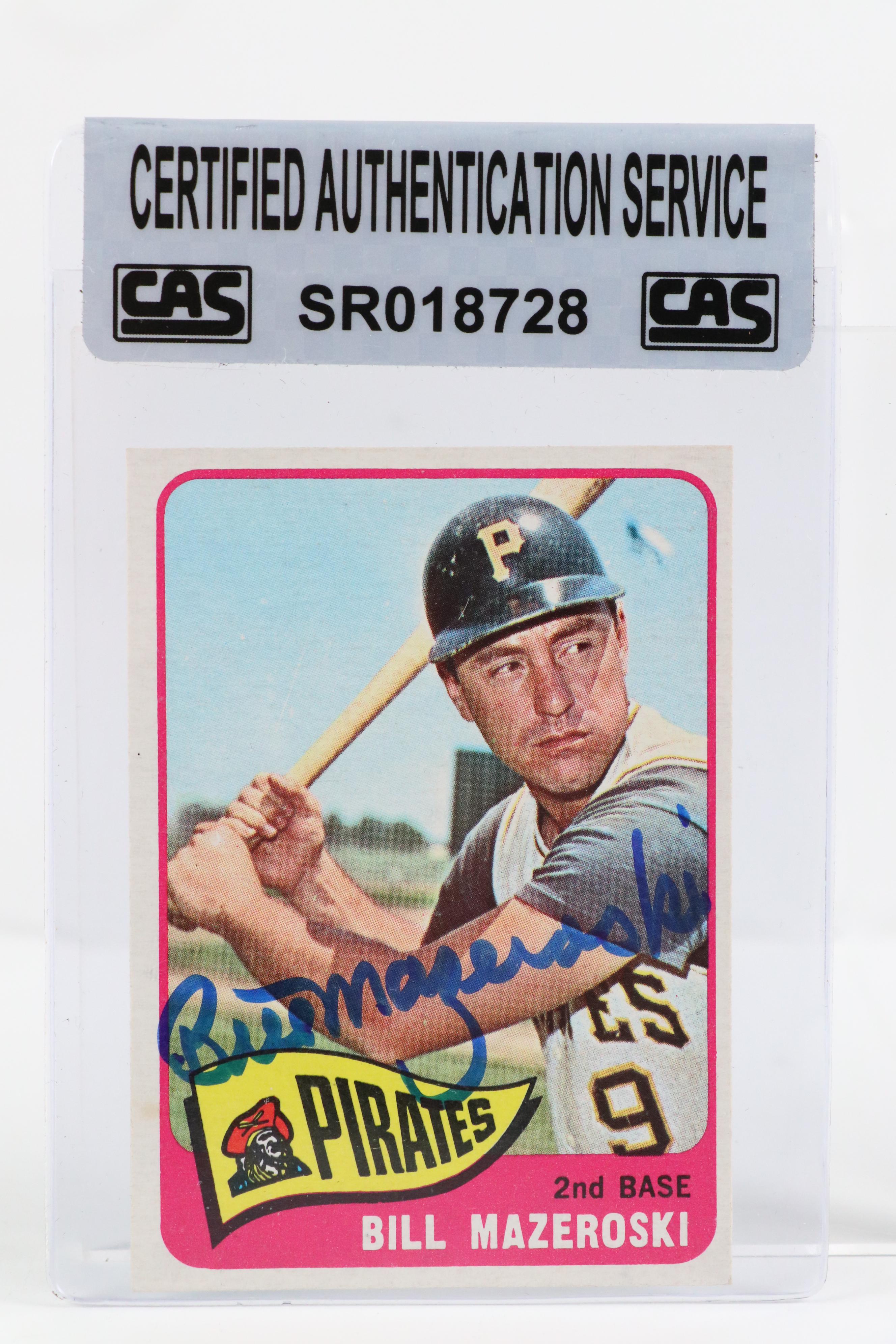 Bill Mazeroski, Tony La Russa, and Bobby Doerr Signed Baseball Cards