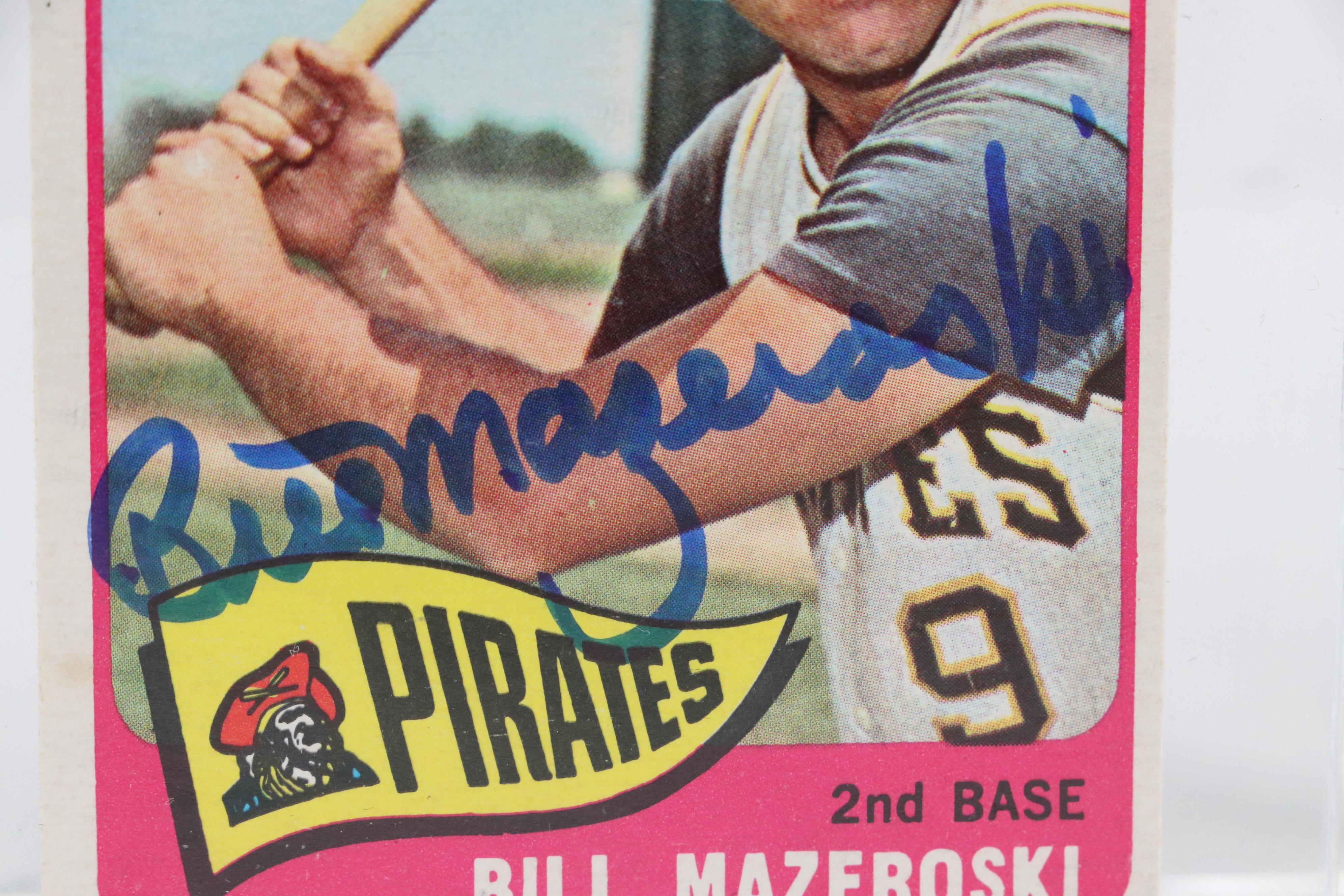 Bill Mazeroski, Tony La Russa, and Bobby Doerr Signed Baseball Cards
