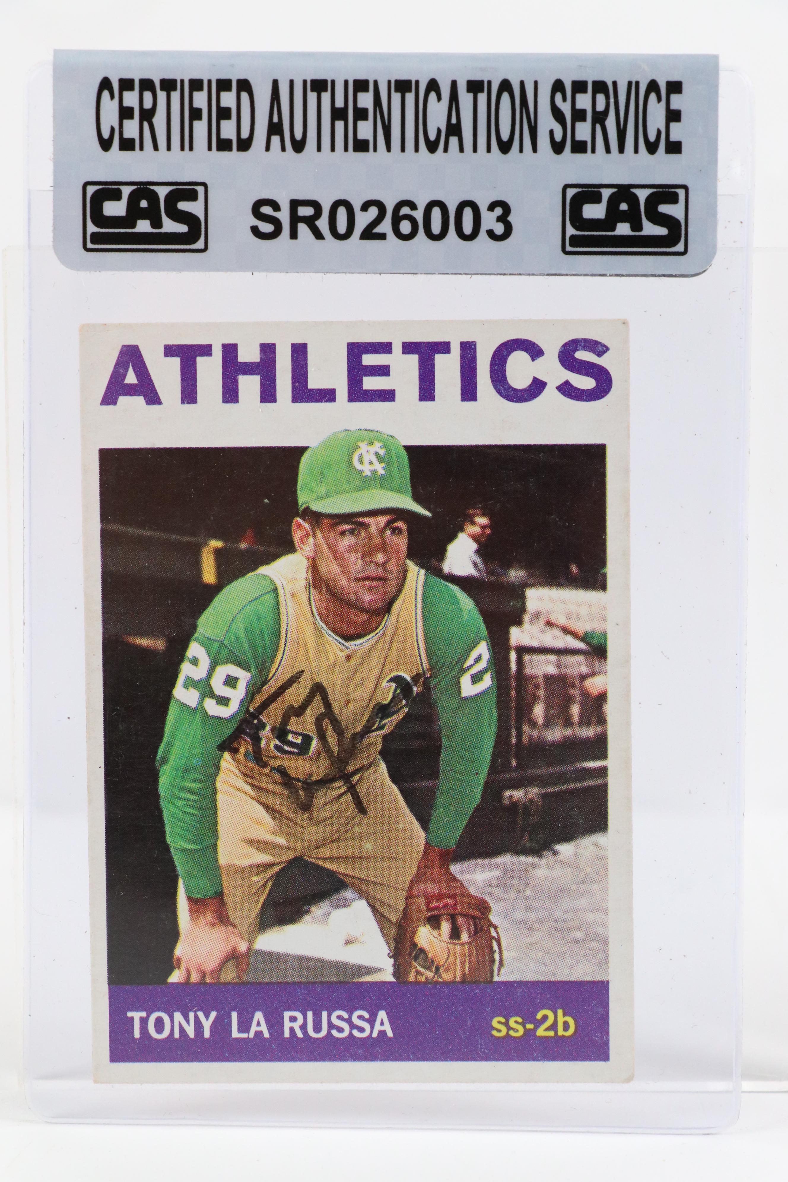 Bill Mazeroski, Tony La Russa, and Bobby Doerr Signed Baseball Cards