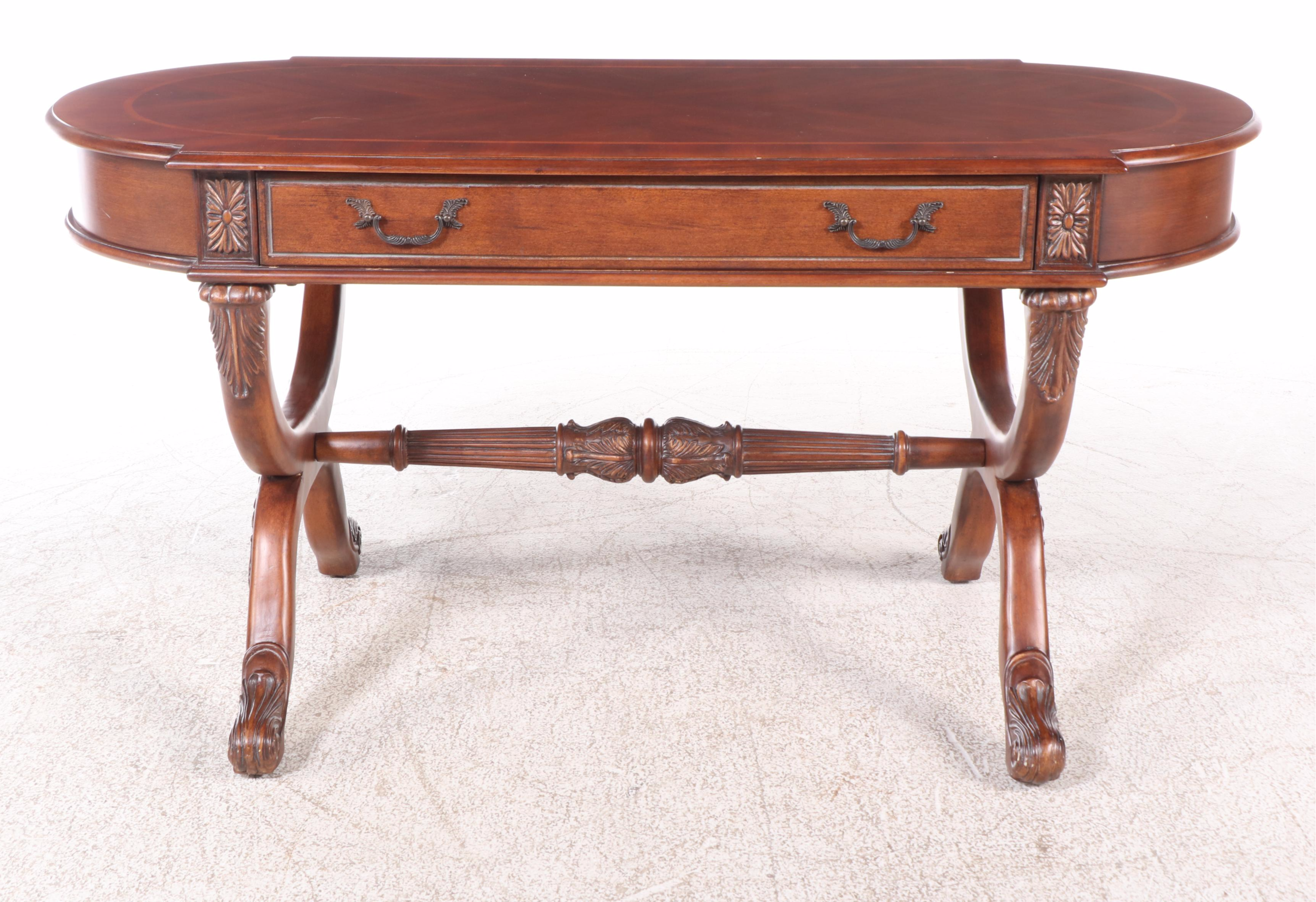 Regency Library Table Style Mahogany Computer Desk