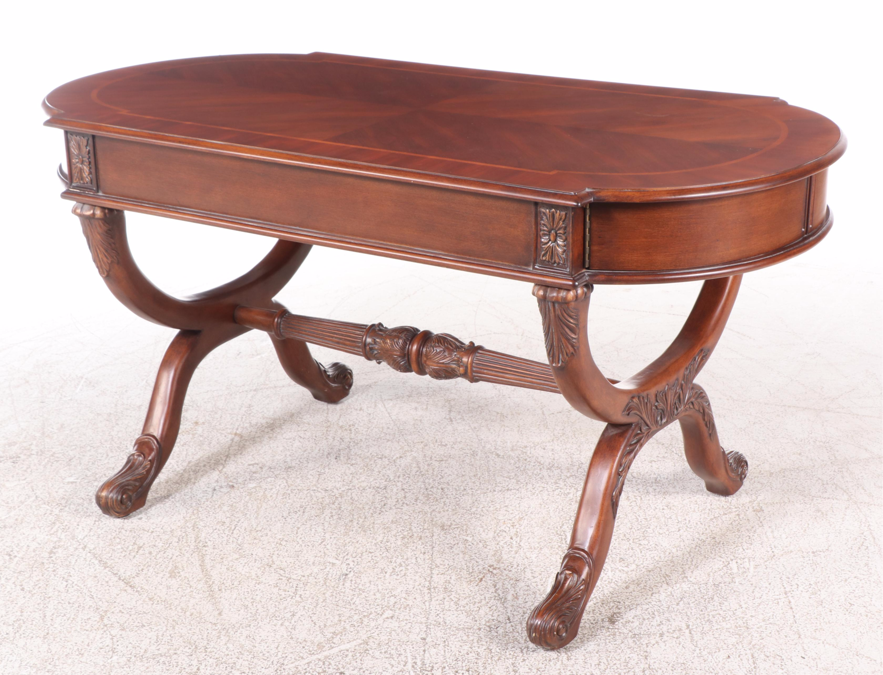 Regency Library Table Style Mahogany Computer Desk